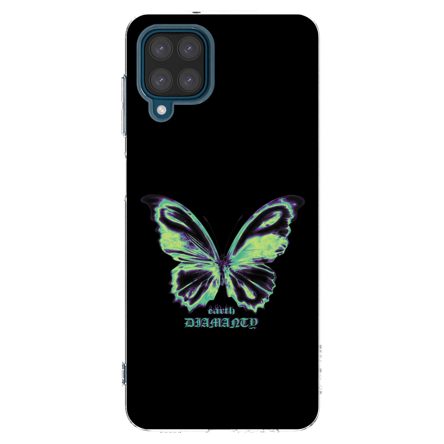 Picasee διαφανής θήκη σιλικόνης Samsung Galaxy A12 A125F - Diamanty Blue