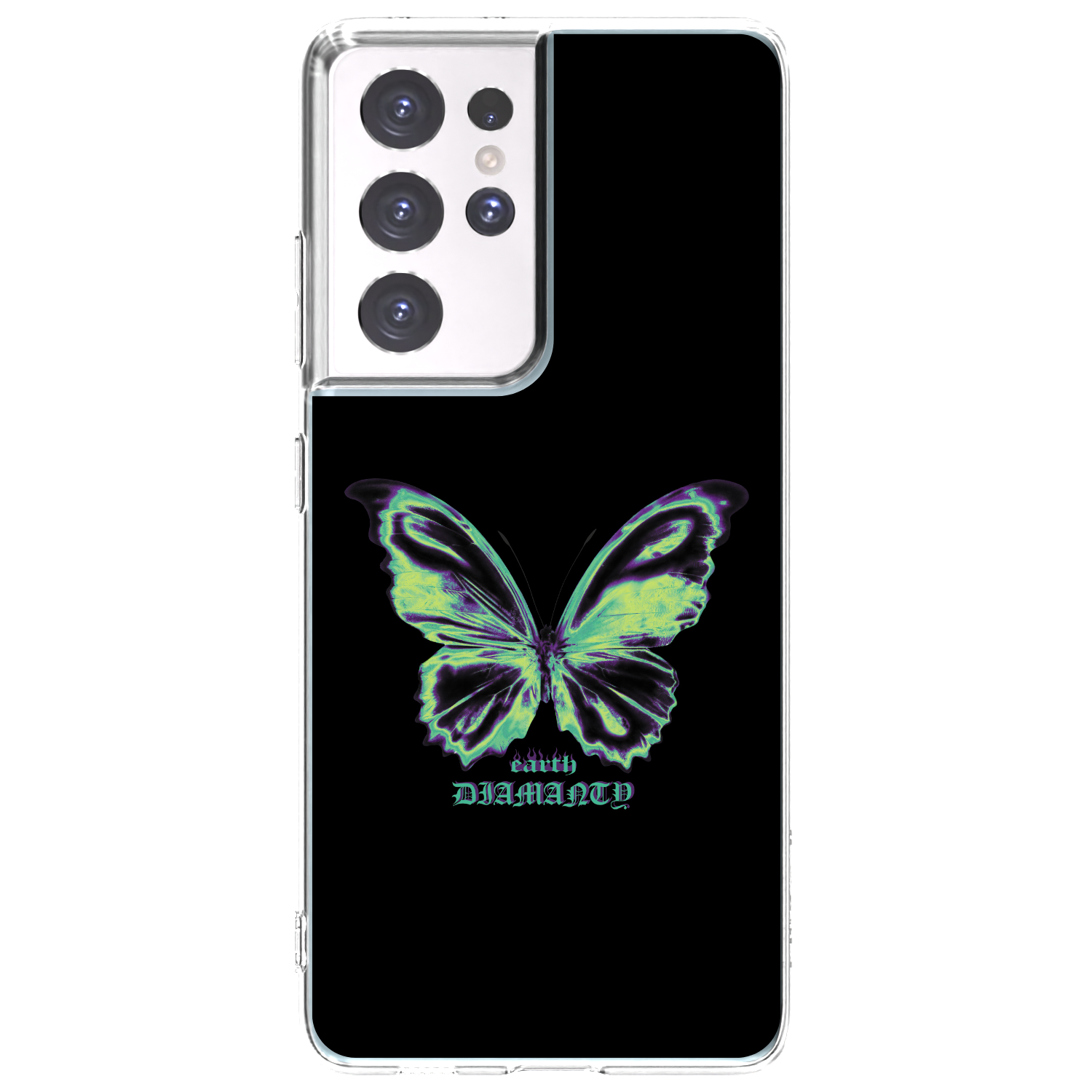 Picasee διαφανής θήκη σιλικόνης Samsung Galaxy S21 Ultra 5G G998B - Diamanty Blue