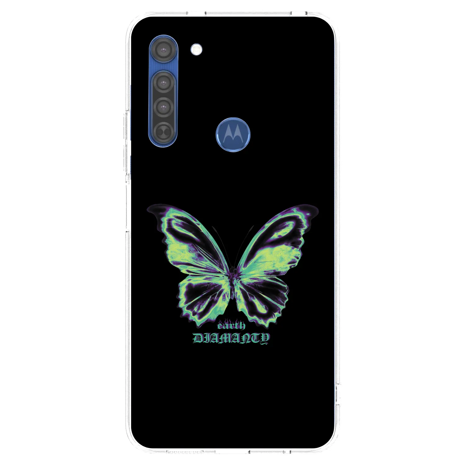 Picasee διαφανής θήκη σιλικόνης Motorola Moto G8 - Diamanty Blue