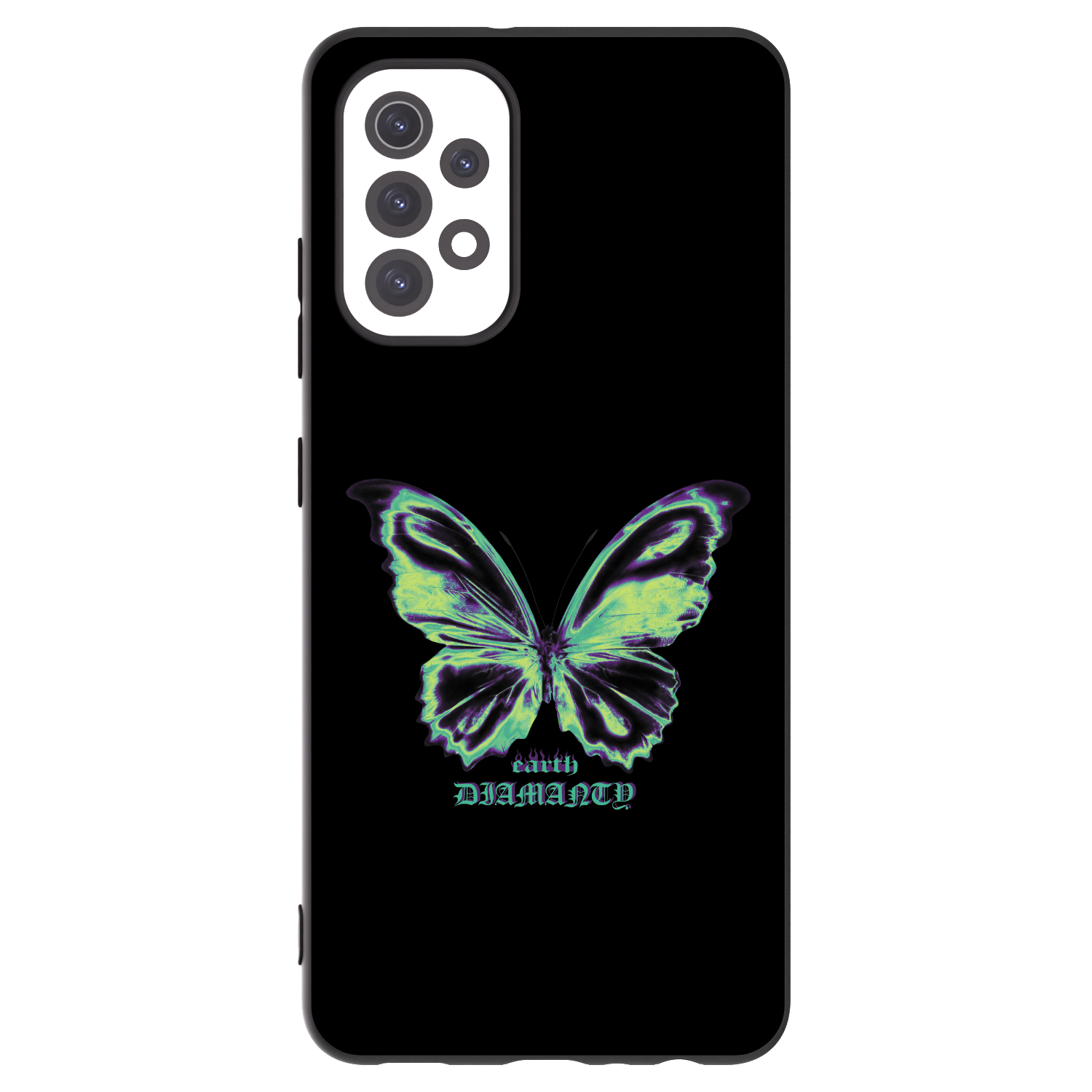 Picasee Μαύρη θήκη σιλικόνης για Samsung Galaxy A32 5G A326B - Diamanty Blue