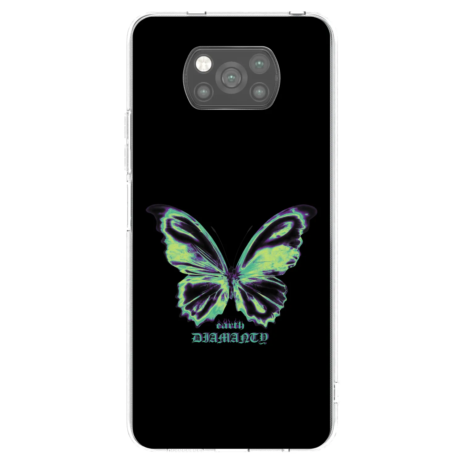 Picasee Μαύρη θήκη σιλικόνης για Xiaomi Poco X3 Pro - Diamanty Blue