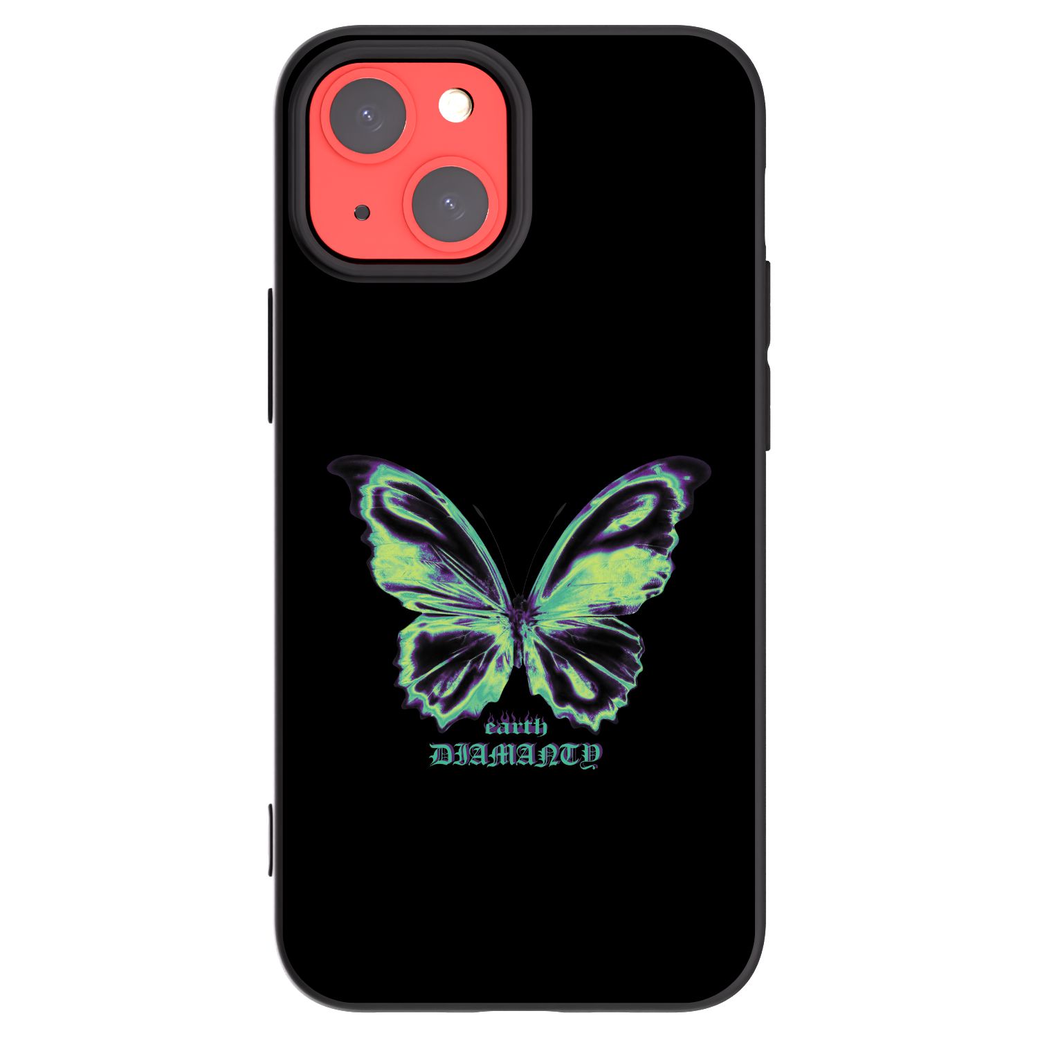 Picasee Μαύρη θήκη σιλικόνης για Apple iPhone 13 mini - Diamanty Blue