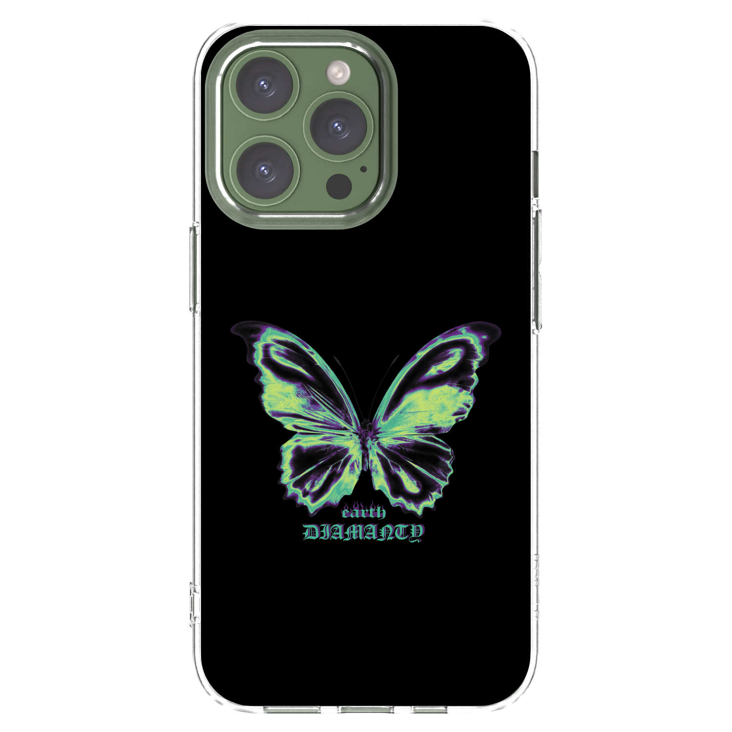 Picasee διαφανής θήκη σιλικόνης Apple iPhone 13 Pro - Diamanty Blue