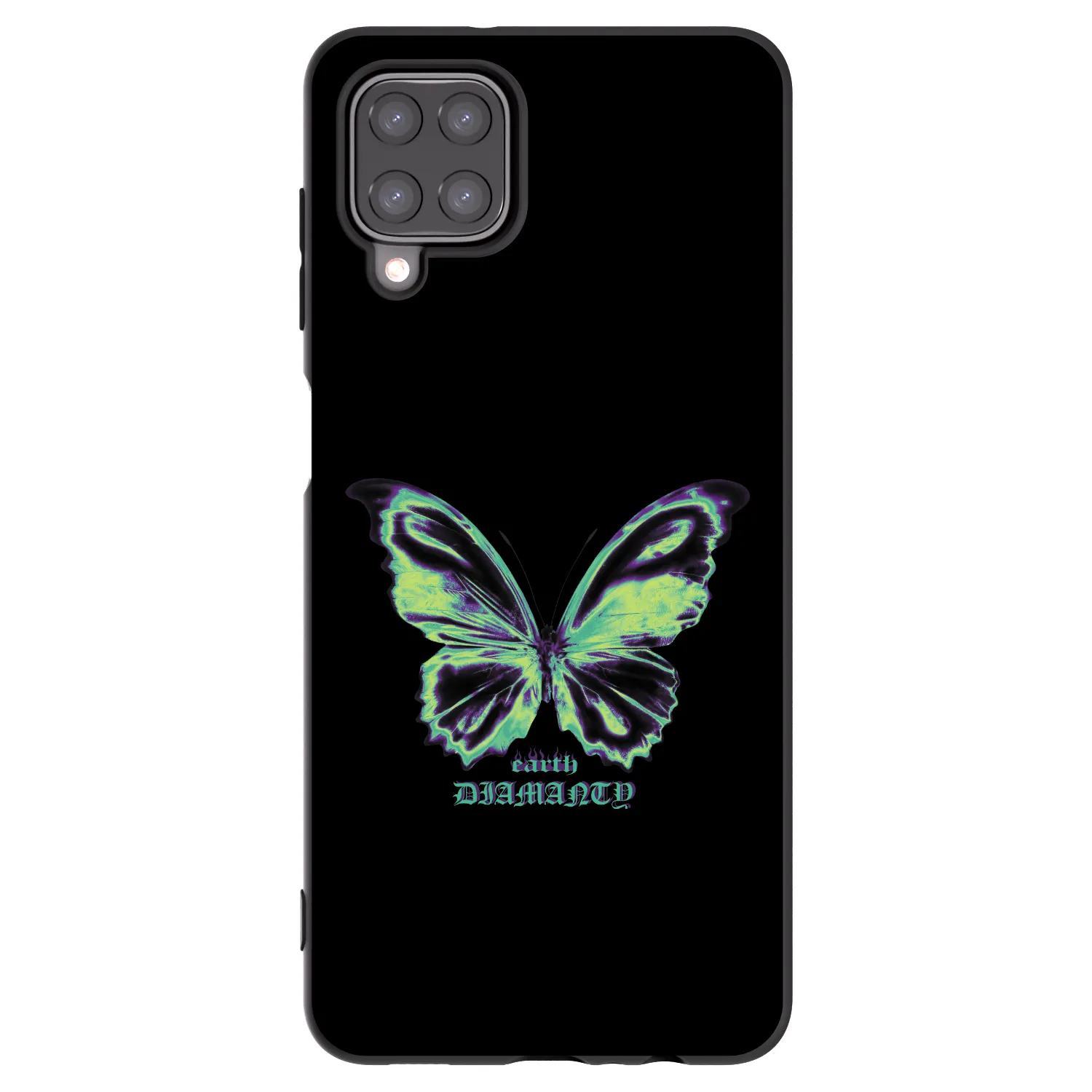Picasee Μαύρη θήκη σιλικόνης για Samsung Galaxy M12 M127F - Diamanty Blue