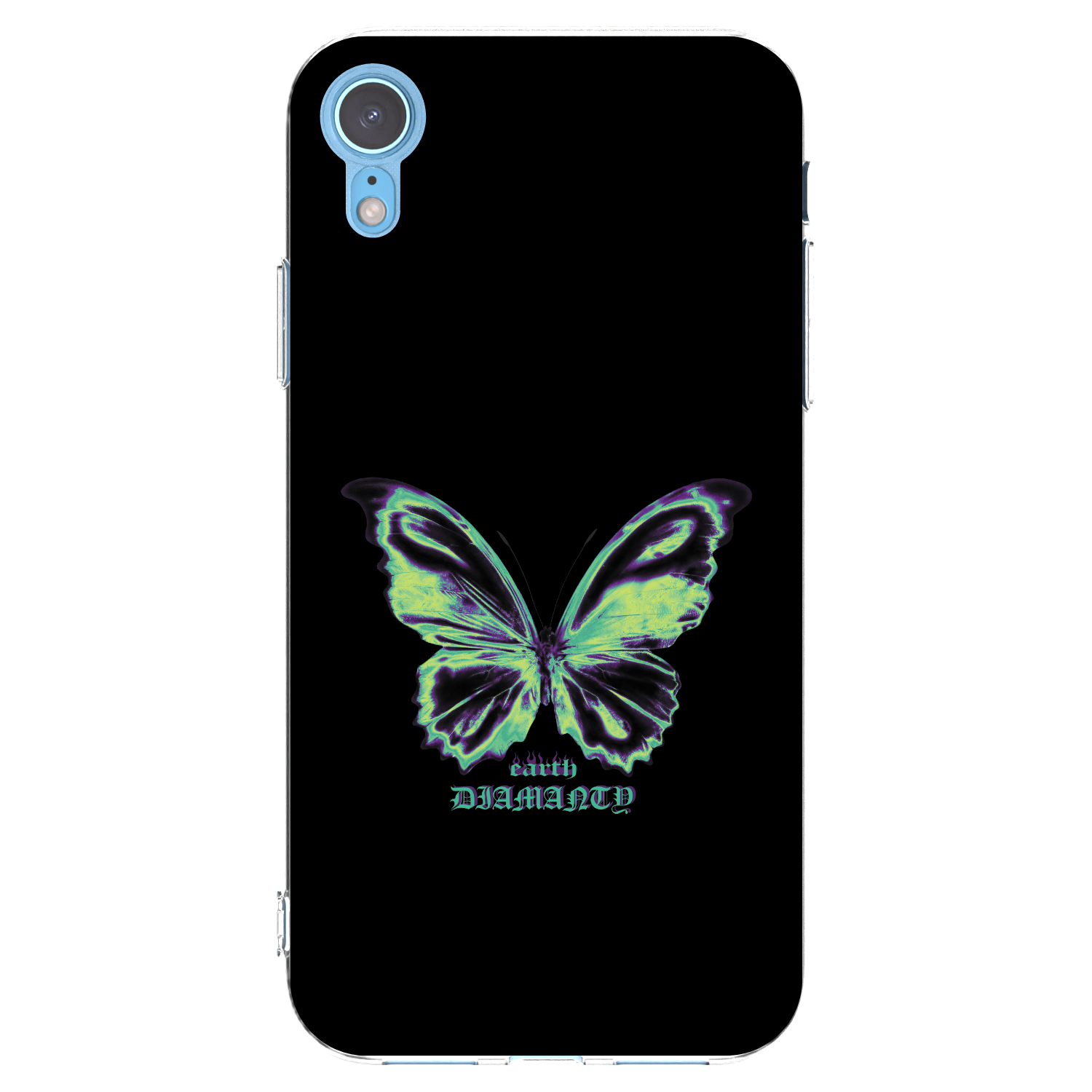 Picasee διαφανής θήκη σιλικόνης Apple iPhone XR - Diamanty Blue