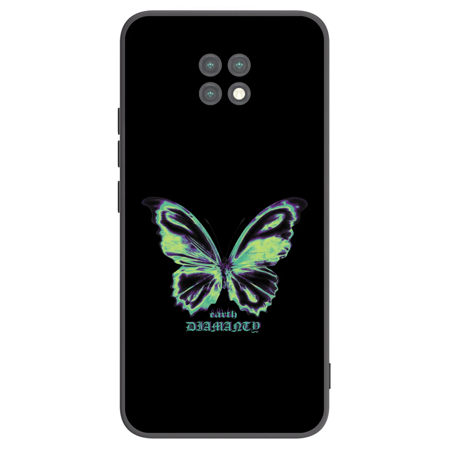 Picasee Μαύρη θήκη σιλικόνης για Xiaomi Redmi Note 9T - Diamanty Blue