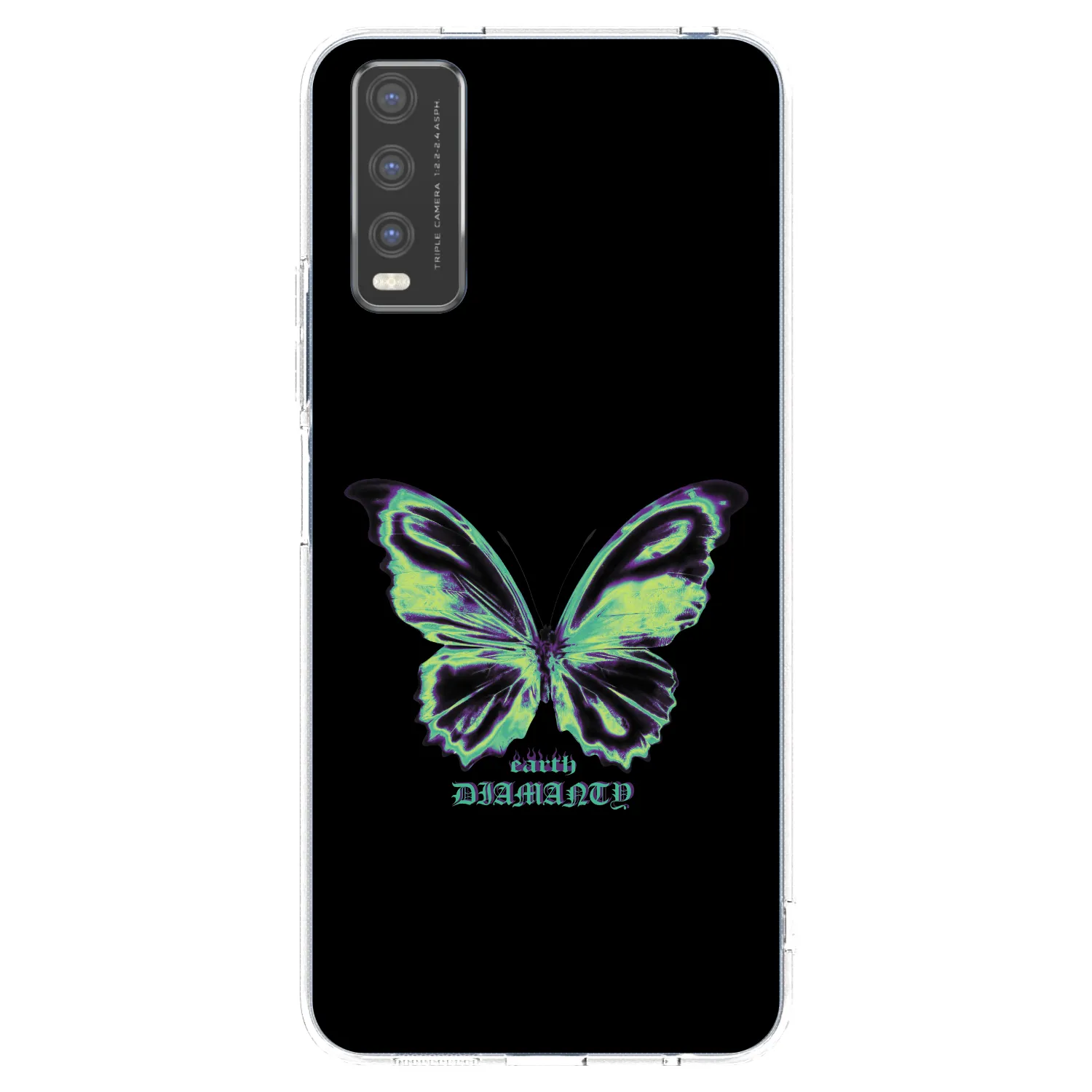 Picasee διαφανής θήκη σιλικόνης Vivo Y20s - Diamanty Blue