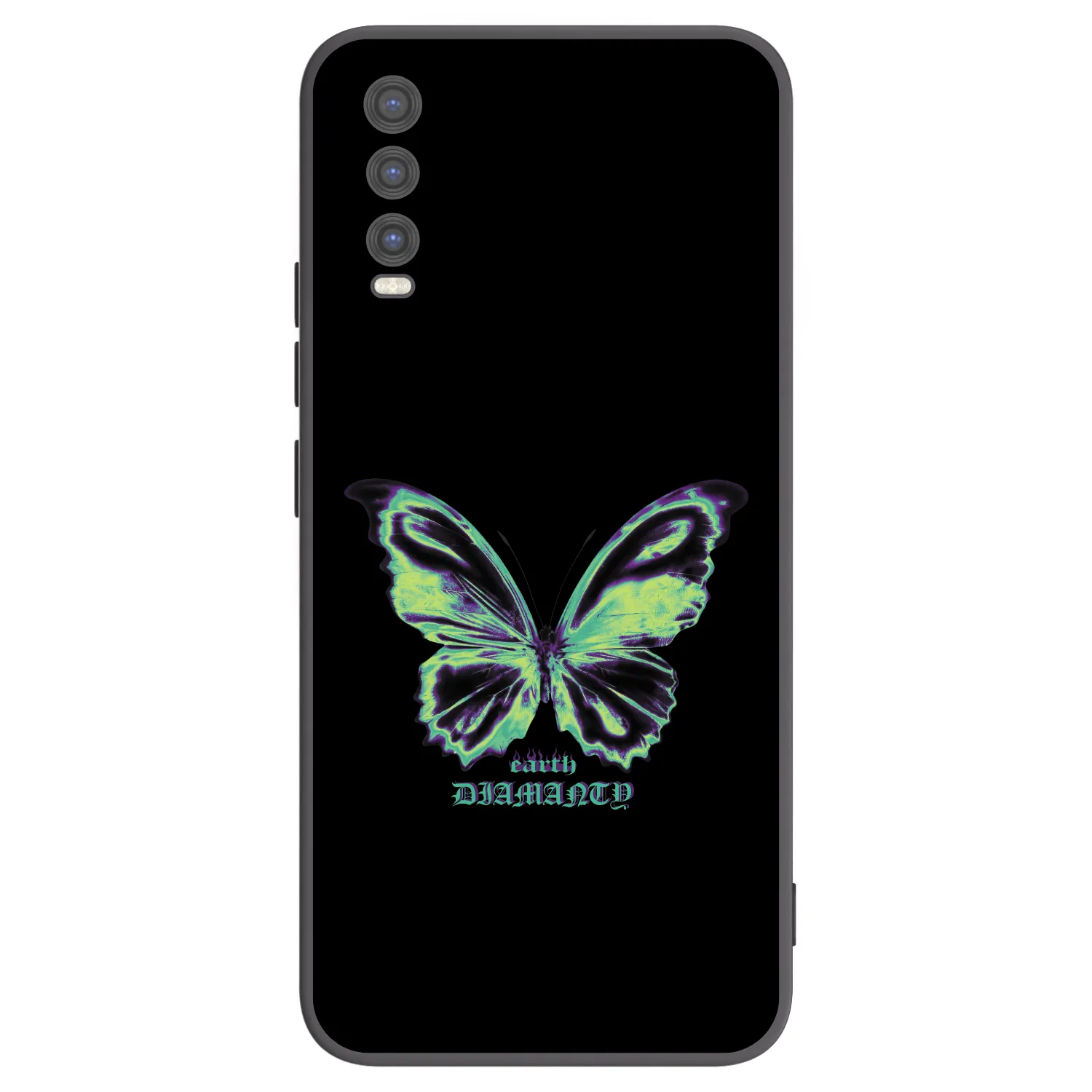 Picasee Μαύρη θήκη σιλικόνης για Vivo Y20s - Diamanty Blue