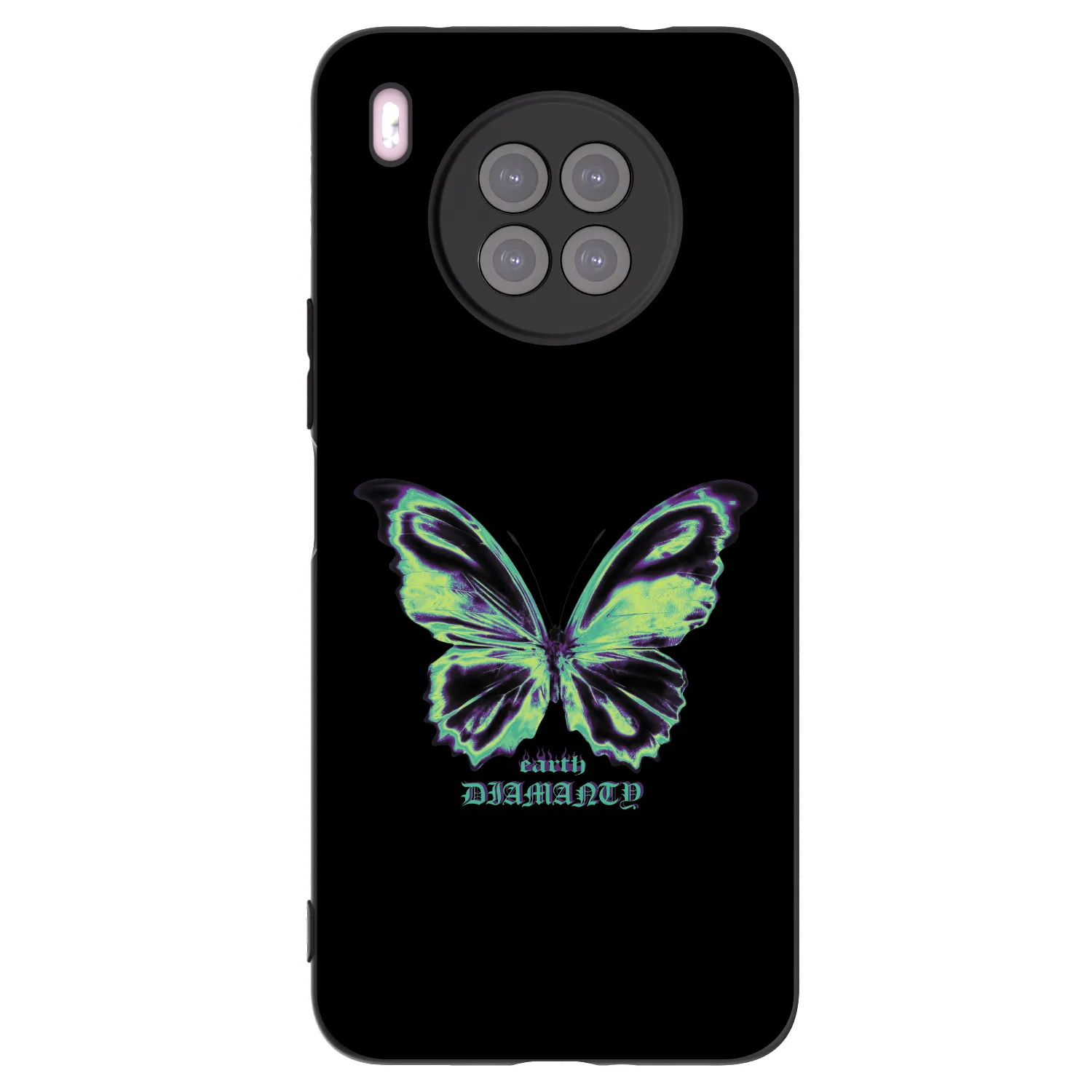Picasee Μαύρη θήκη σιλικόνης για Huawei Nova 8i - Diamanty Blue