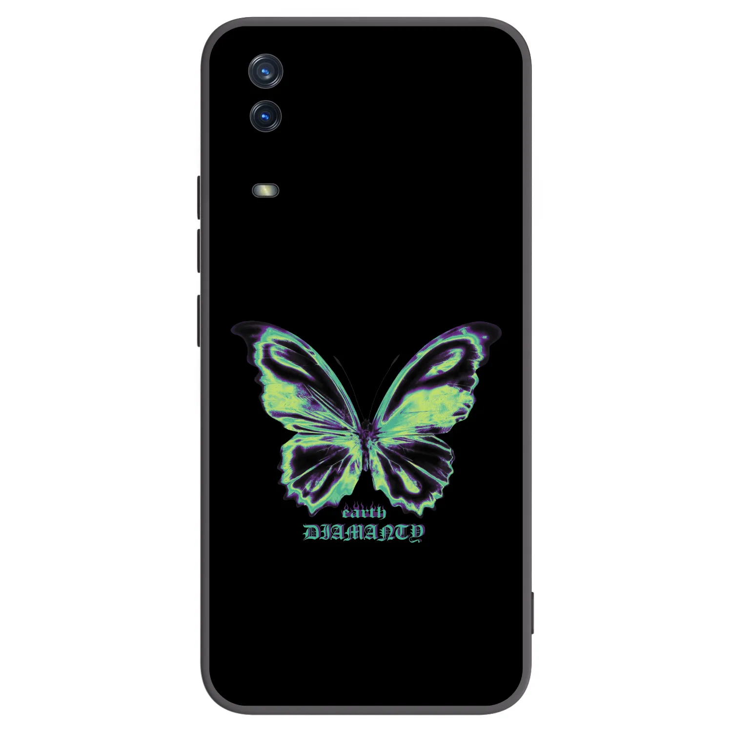 Picasee Μαύρη θήκη σιλικόνης για Vivo Y11s - Diamanty Blue