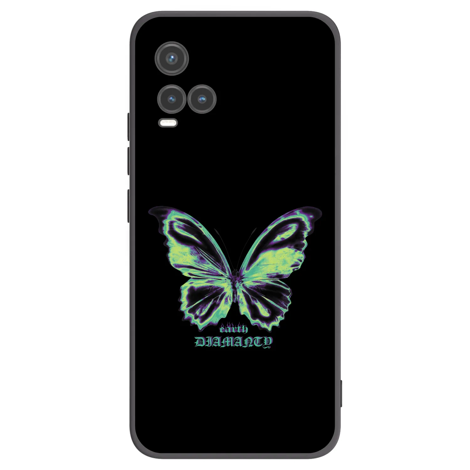 Picasee Μαύρη θήκη σιλικόνης για Vivo Y33s - Diamanty Blue