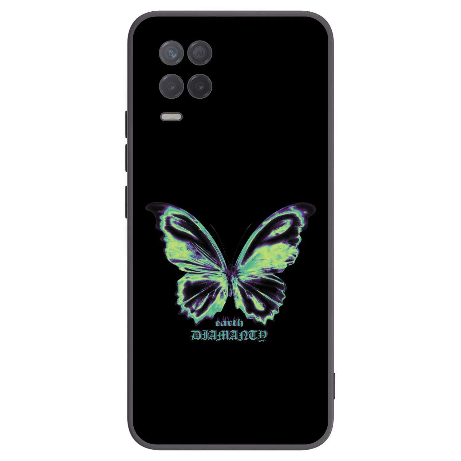Picasee Μαύρη θήκη σιλικόνης για Realme 8 5G - Diamanty Blue