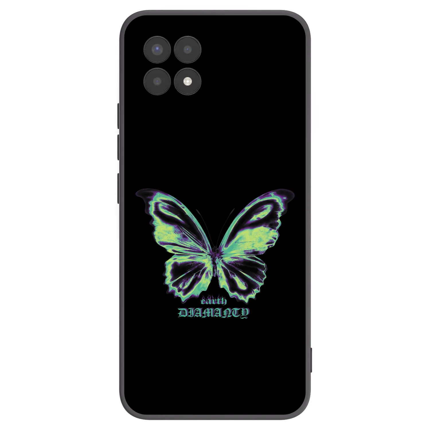Picasee Μαύρη θήκη σιλικόνης για Realme 8i - Diamanty Blue