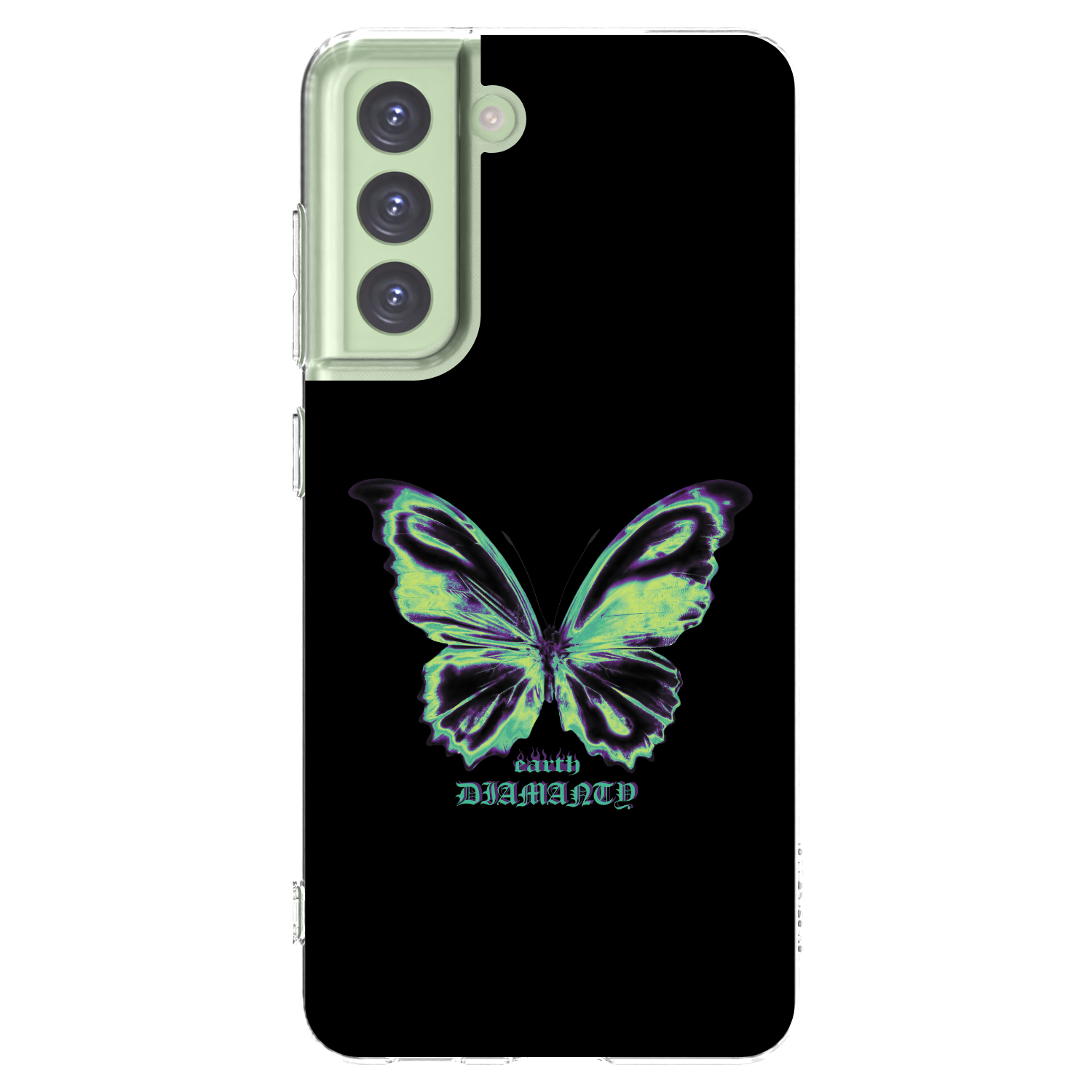 Picasee διαφανής θήκη σιλικόνης Samsung Galaxy S21 FE 5G - Diamanty Blue