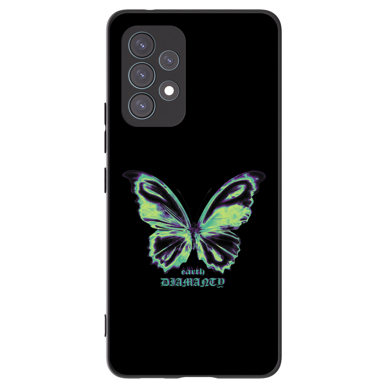 Picasee Μαύρη θήκη σιλικόνης για Samsung Galaxy A53 5G A536 - Diamanty Blue
