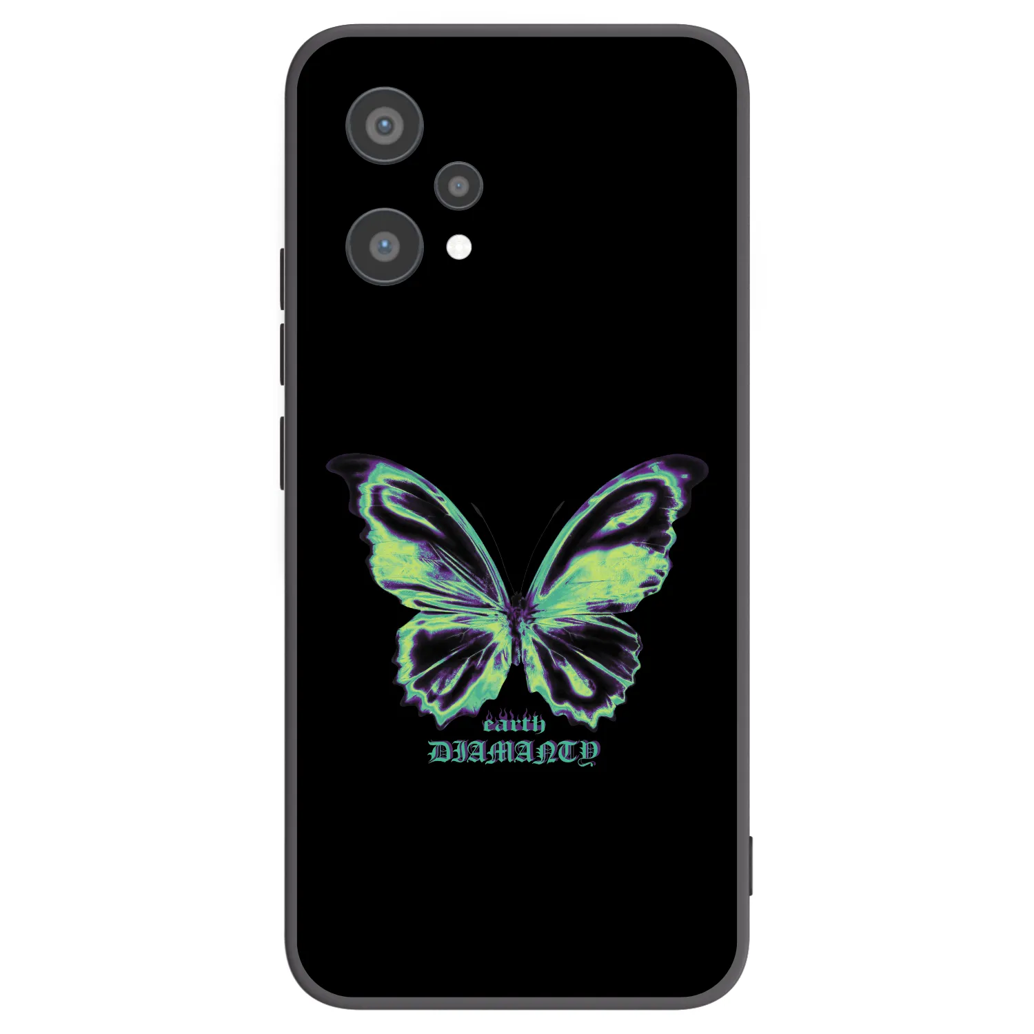 Picasee Μαύρη θήκη σιλικόνης για Realme 9 Pro 5G - Diamanty Blue