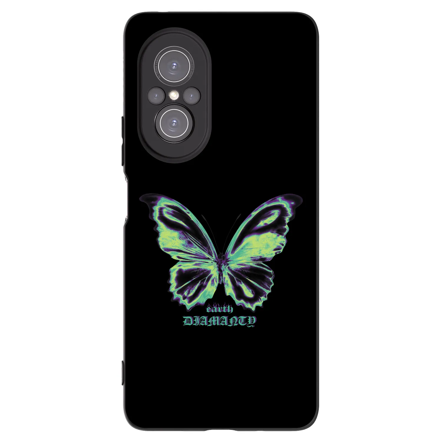 Picasee Μαύρη θήκη σιλικόνης για Huawei Nova 9 SE - Diamanty Blue