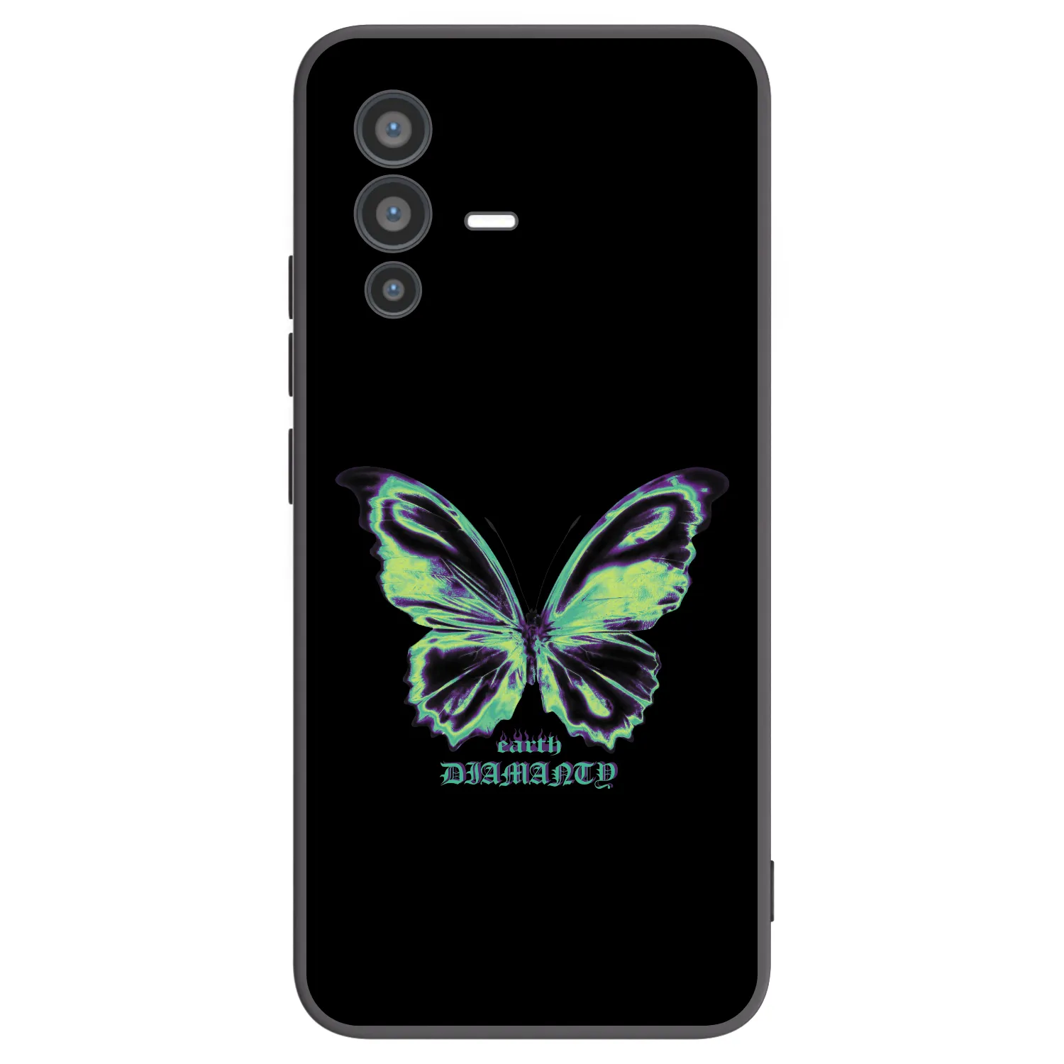 Picasee Μαύρη θήκη σιλικόνης για Vivo V23 5G - Diamanty Blue
