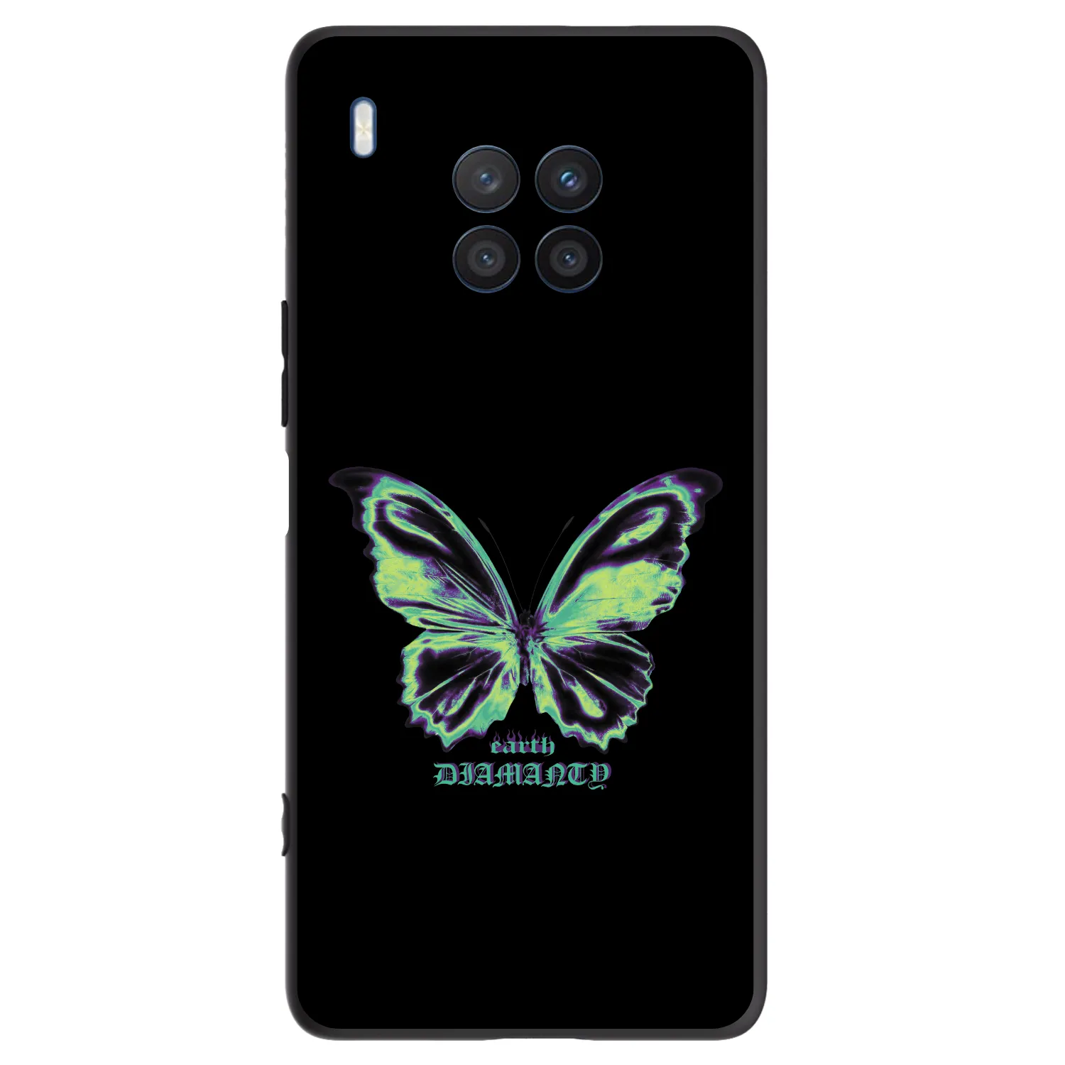 Picasee Μαύρη θήκη σιλικόνης για Honor 50 Lite - Diamanty Blue