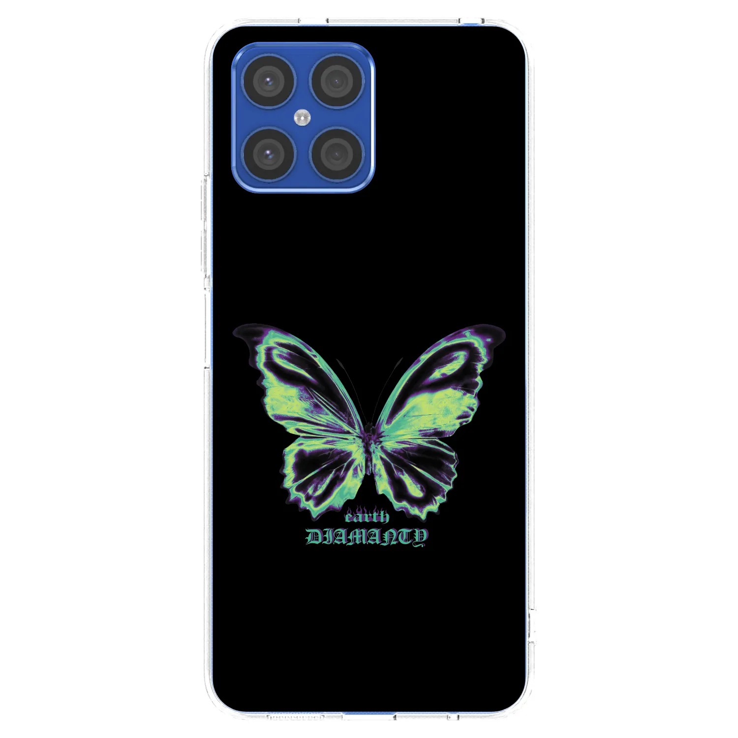 Picasee διαφανής θήκη σιλικόνης Honor X8 4G - Diamanty Blue