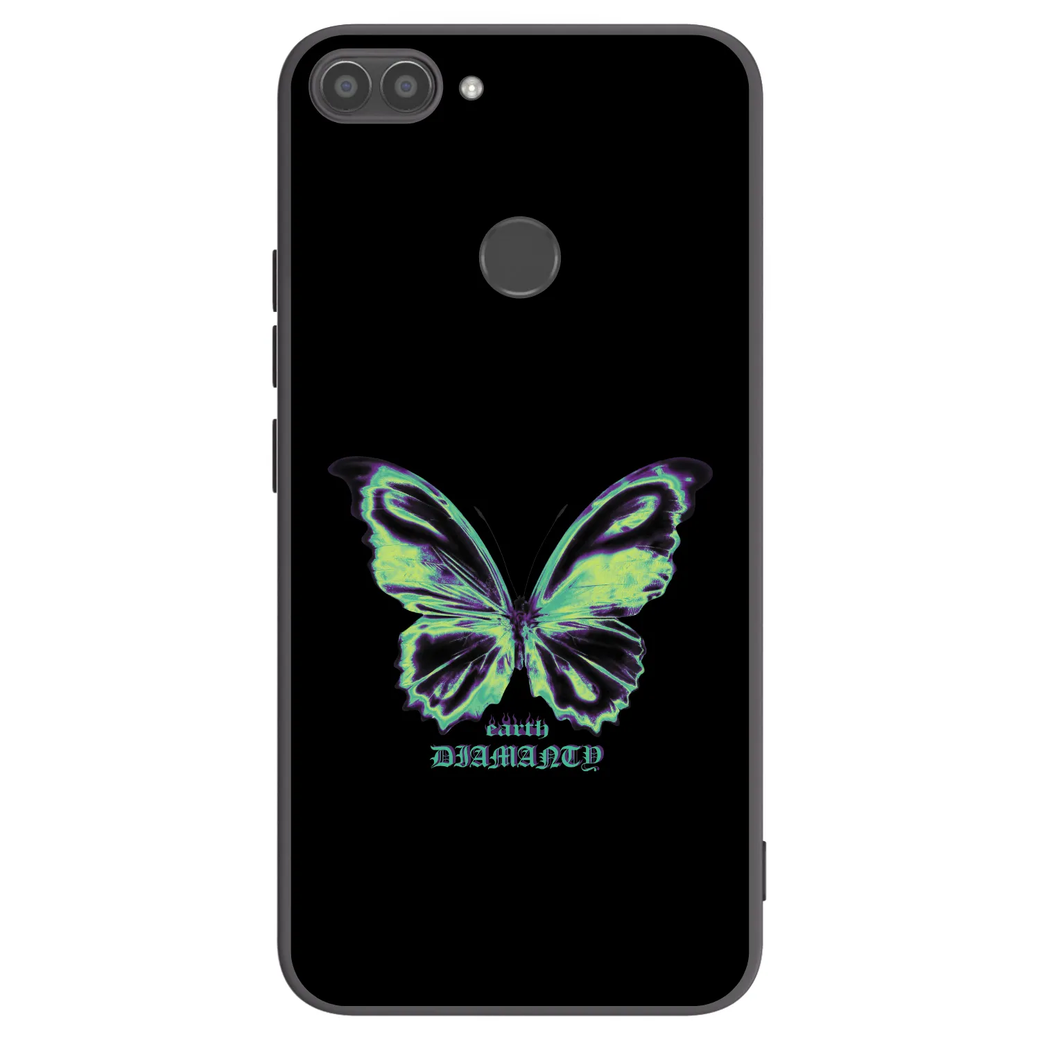 Picasee Μαύρη θήκη σιλικόνης για Huawei P Smart - Diamanty Blue