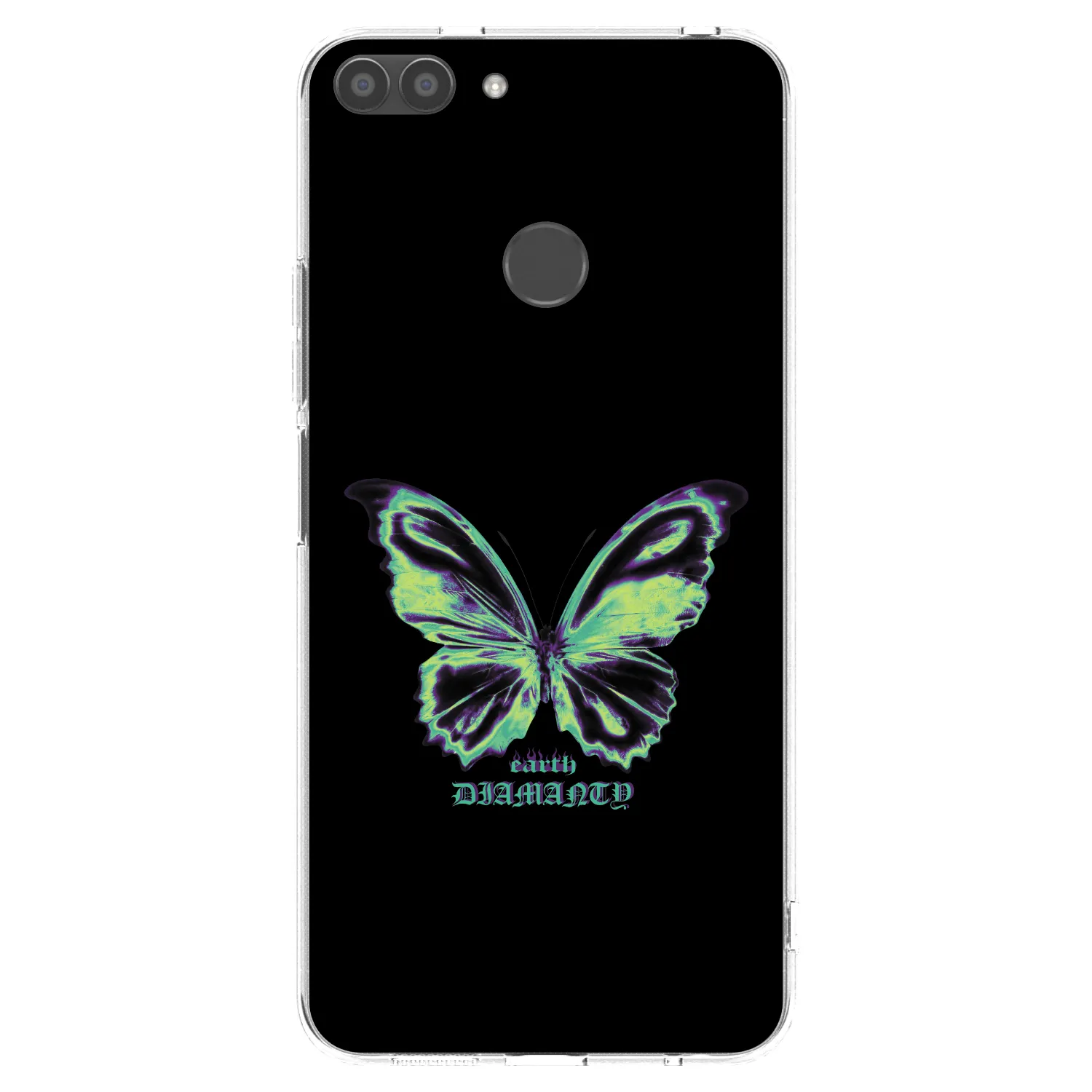 Picasee διαφανής θήκη σιλικόνης Huawei P Smart - Diamanty Blue