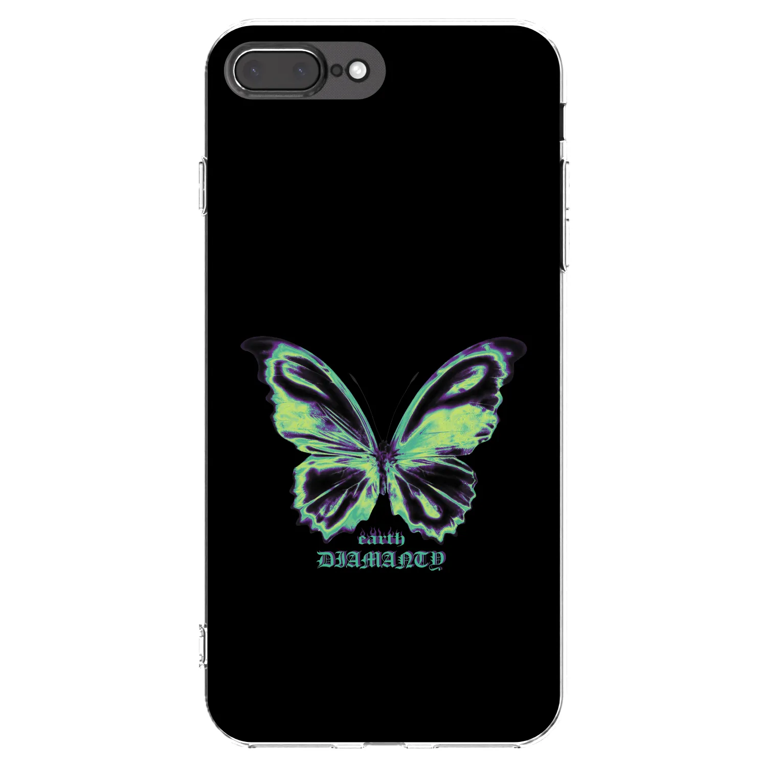 Picasee διαφανής θήκη σιλικόνης Apple iPhone 8 Plus - Diamanty Blue