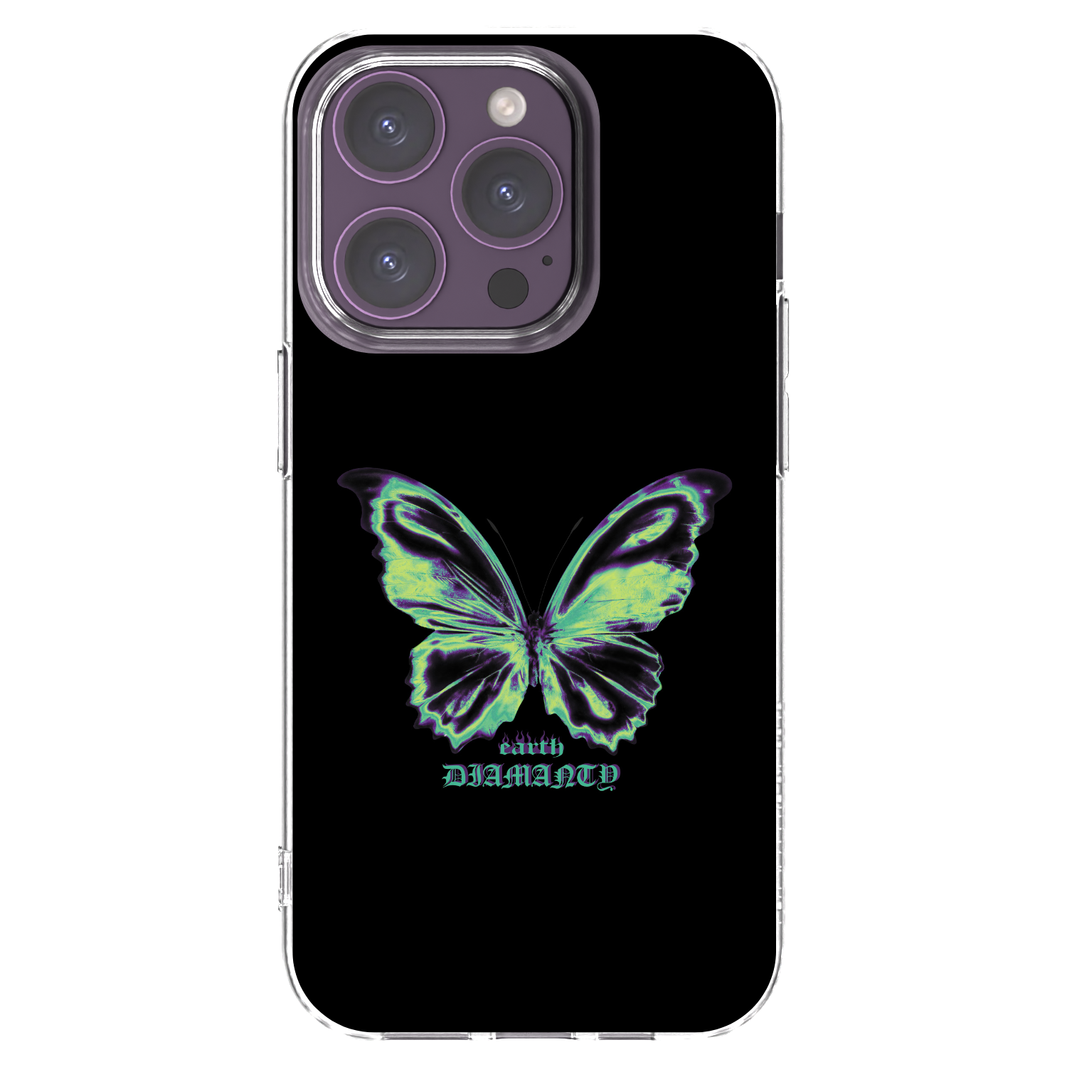 Picasee διαφανής θήκη σιλικόνης Apple iPhone 14 Pro - Diamanty Blue