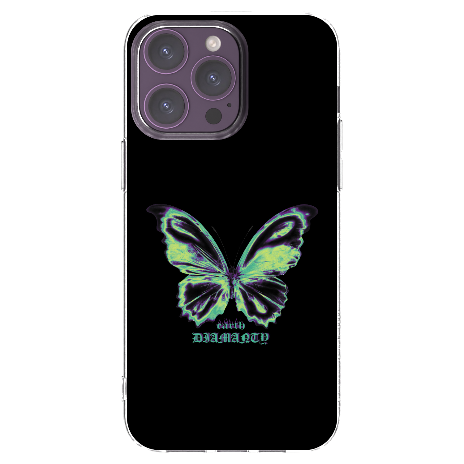 Picasee διαφανής θήκη σιλικόνης Apple iPhone 14 Pro Max - Diamanty Blue