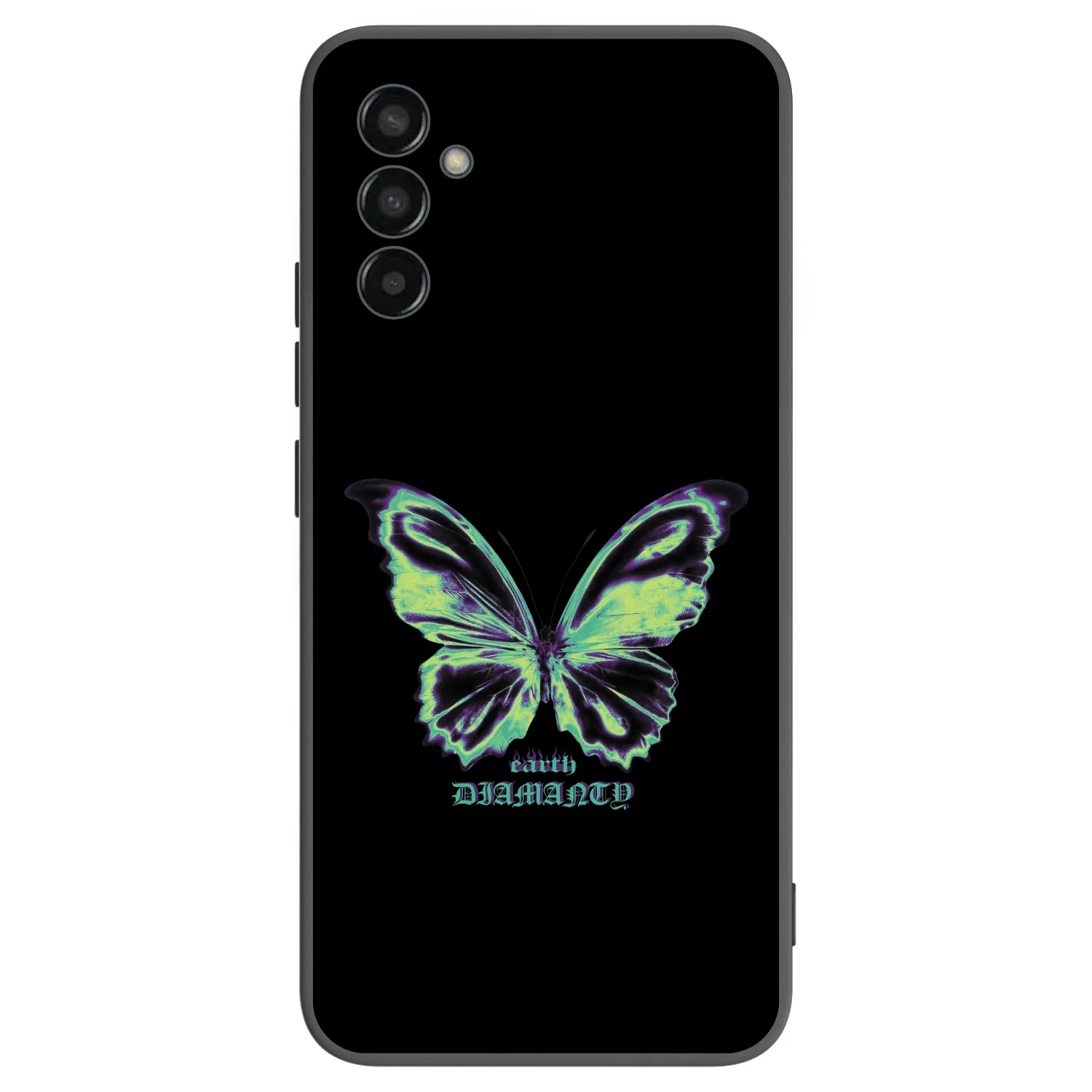 Picasee Μαύρη θήκη σιλικόνης για Samsung Galaxy M13 M135F - Diamanty Blue