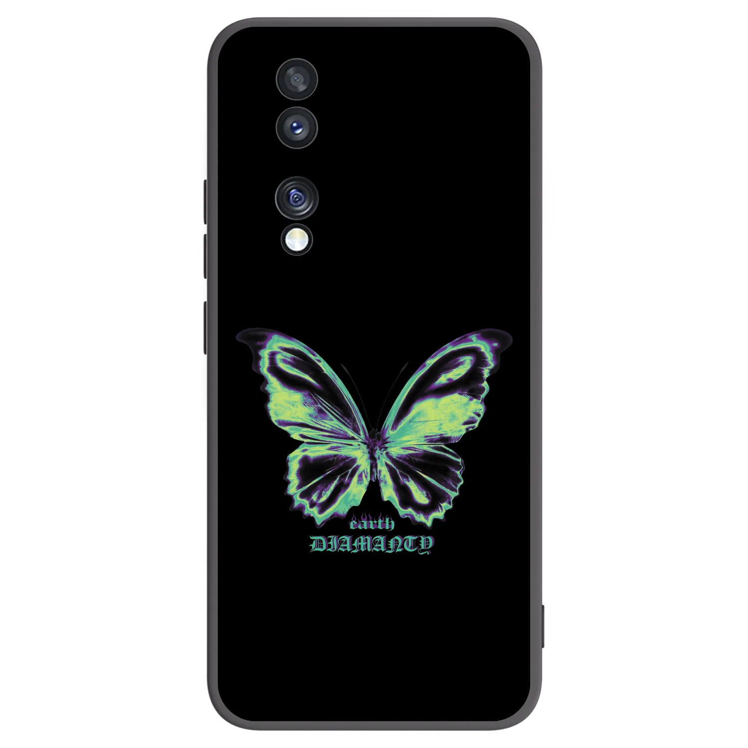 Picasee Μαύρη θήκη σιλικόνης για Honor 70 - Diamanty Blue