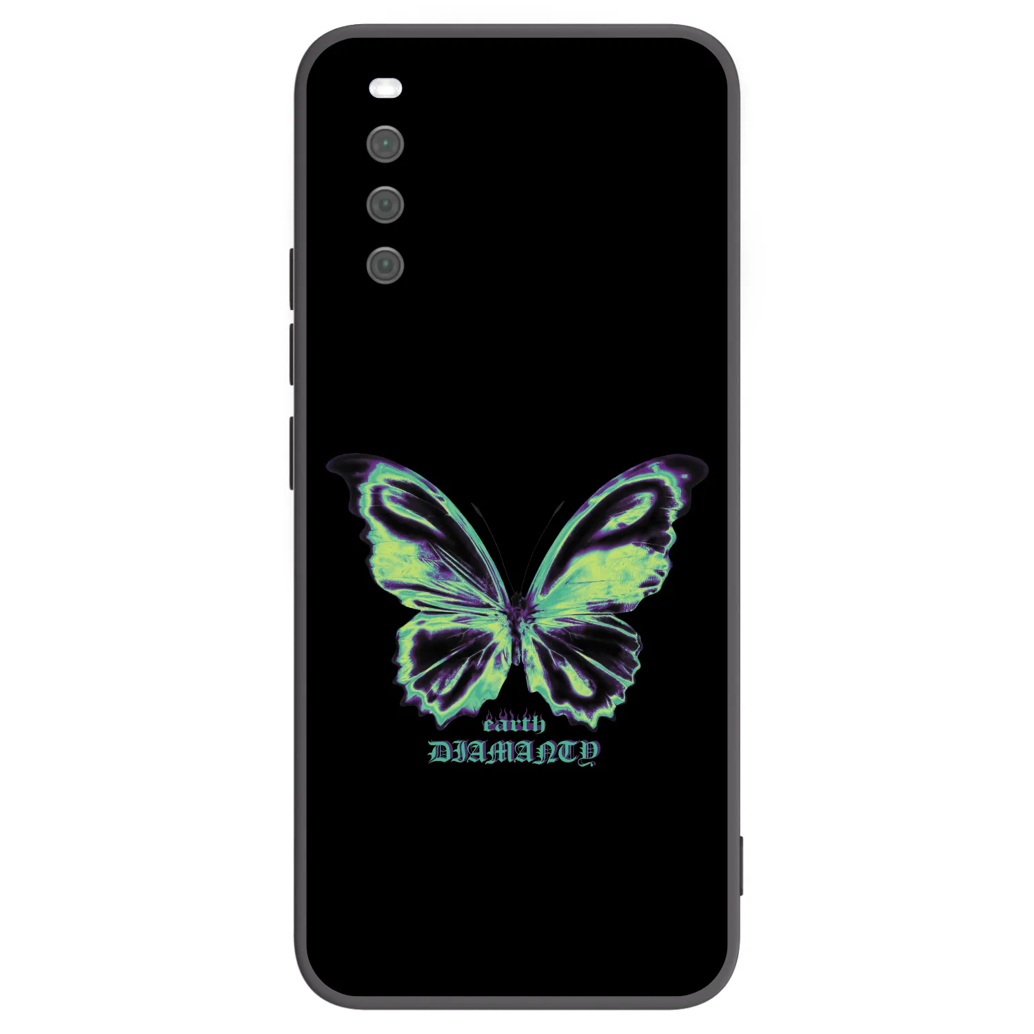 Picasee Μαύρη θήκη σιλικόνης για Sony Xperia 10 III - Diamanty Blue