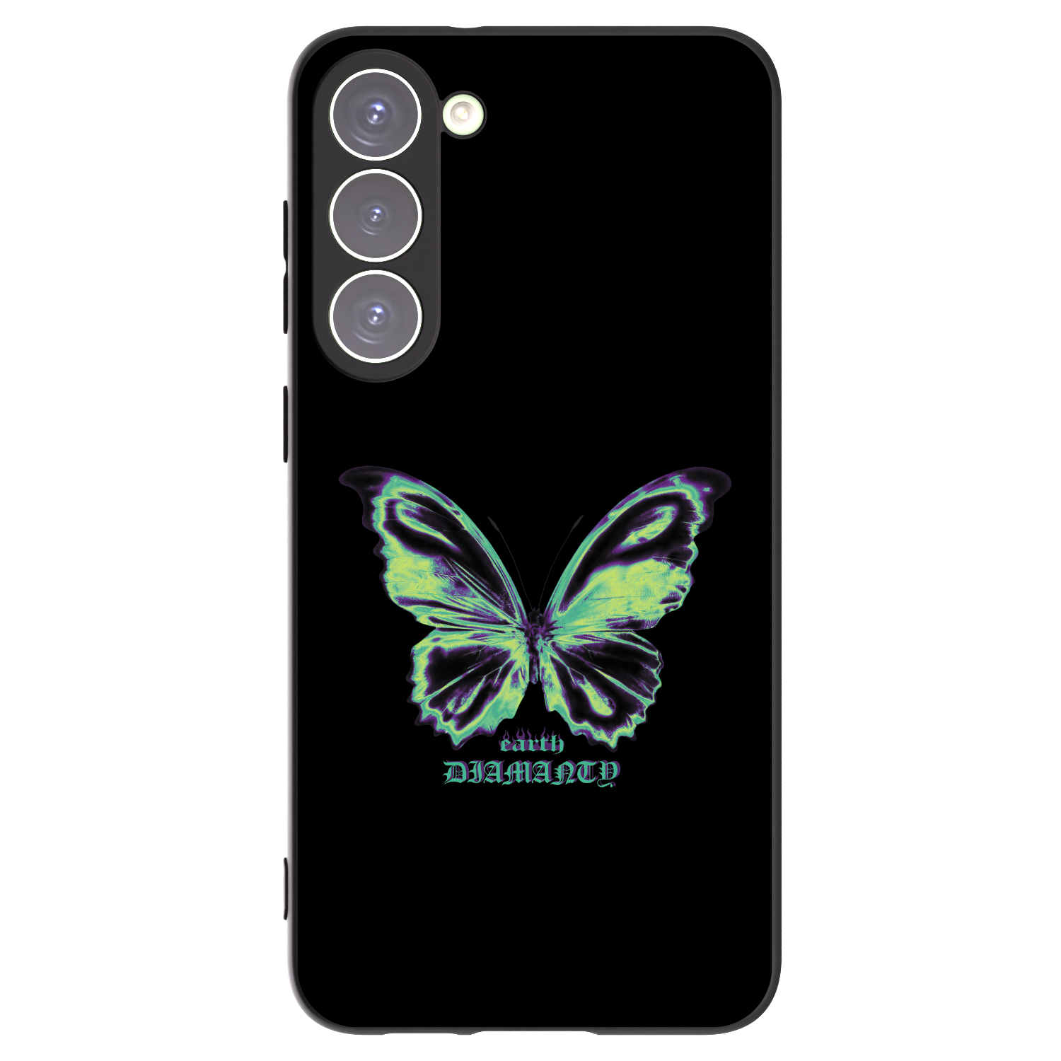 Picasee Μαύρη θήκη σιλικόνης για Samsung Galaxy S23+ 5G - Diamanty Blue