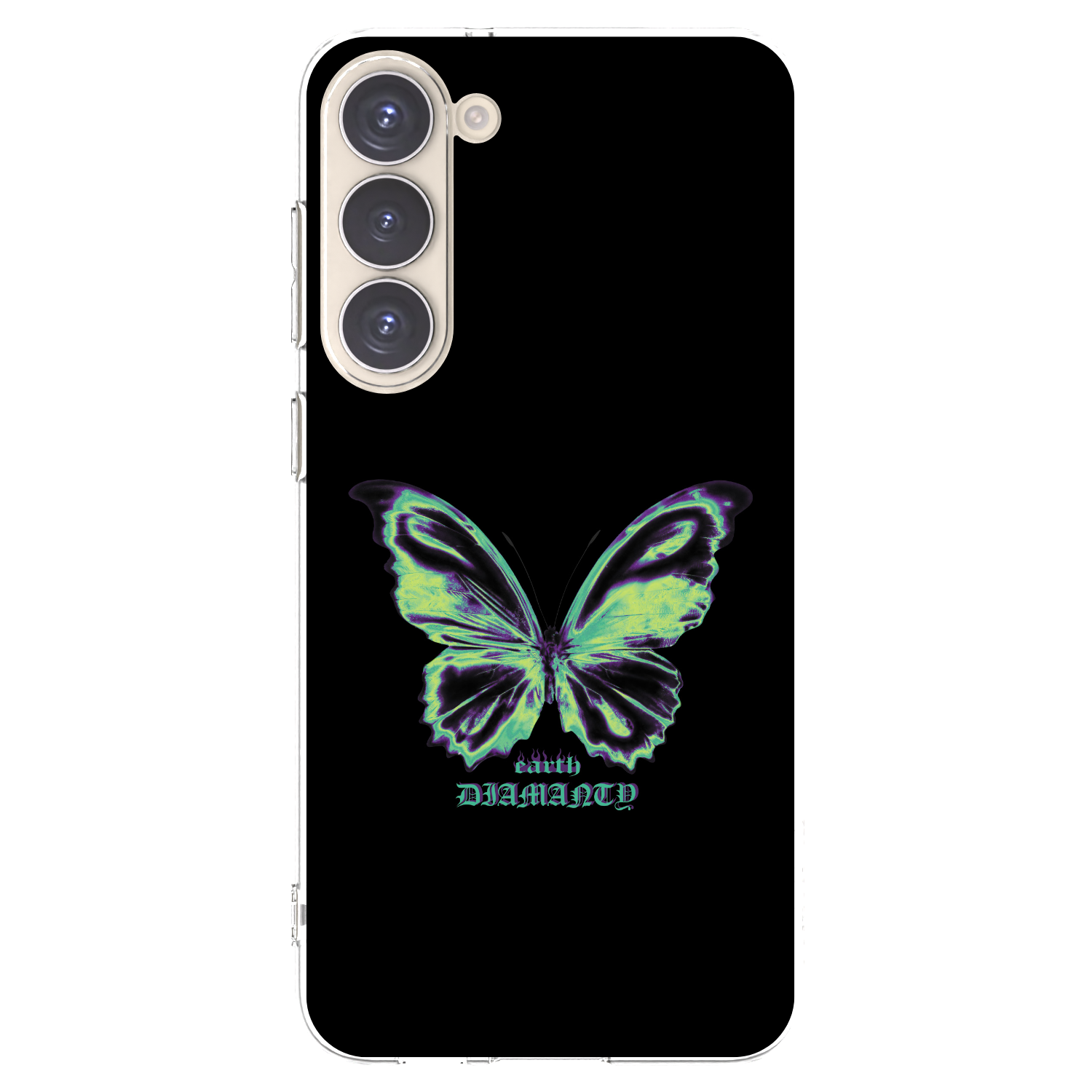 Picasee διαφανής θήκη σιλικόνης Samsung Galaxy S23+ 5G - Diamanty Blue