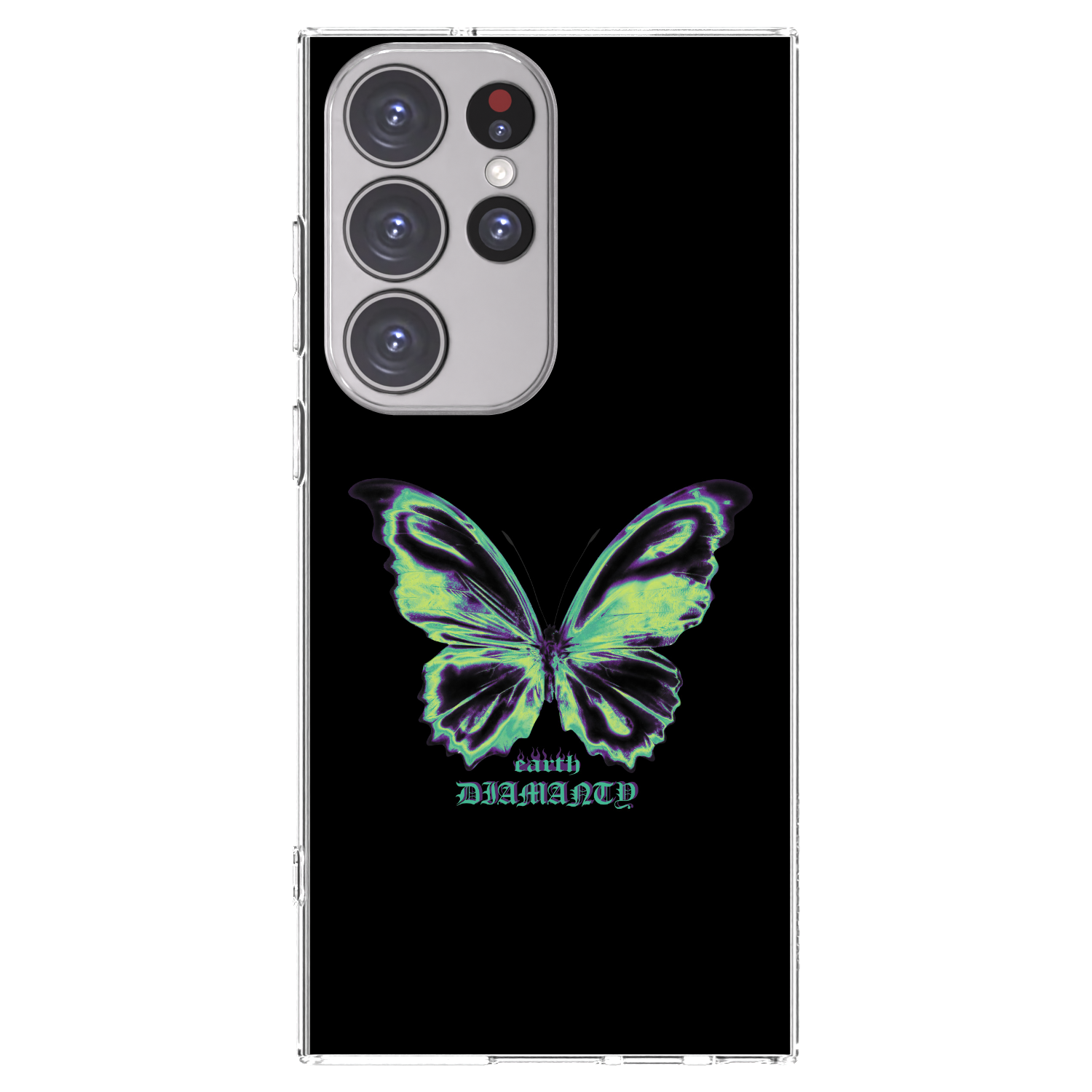 Picasee διαφανής θήκη σιλικόνης Samsung Galaxy S23 Ultra 5G - Diamanty Blue