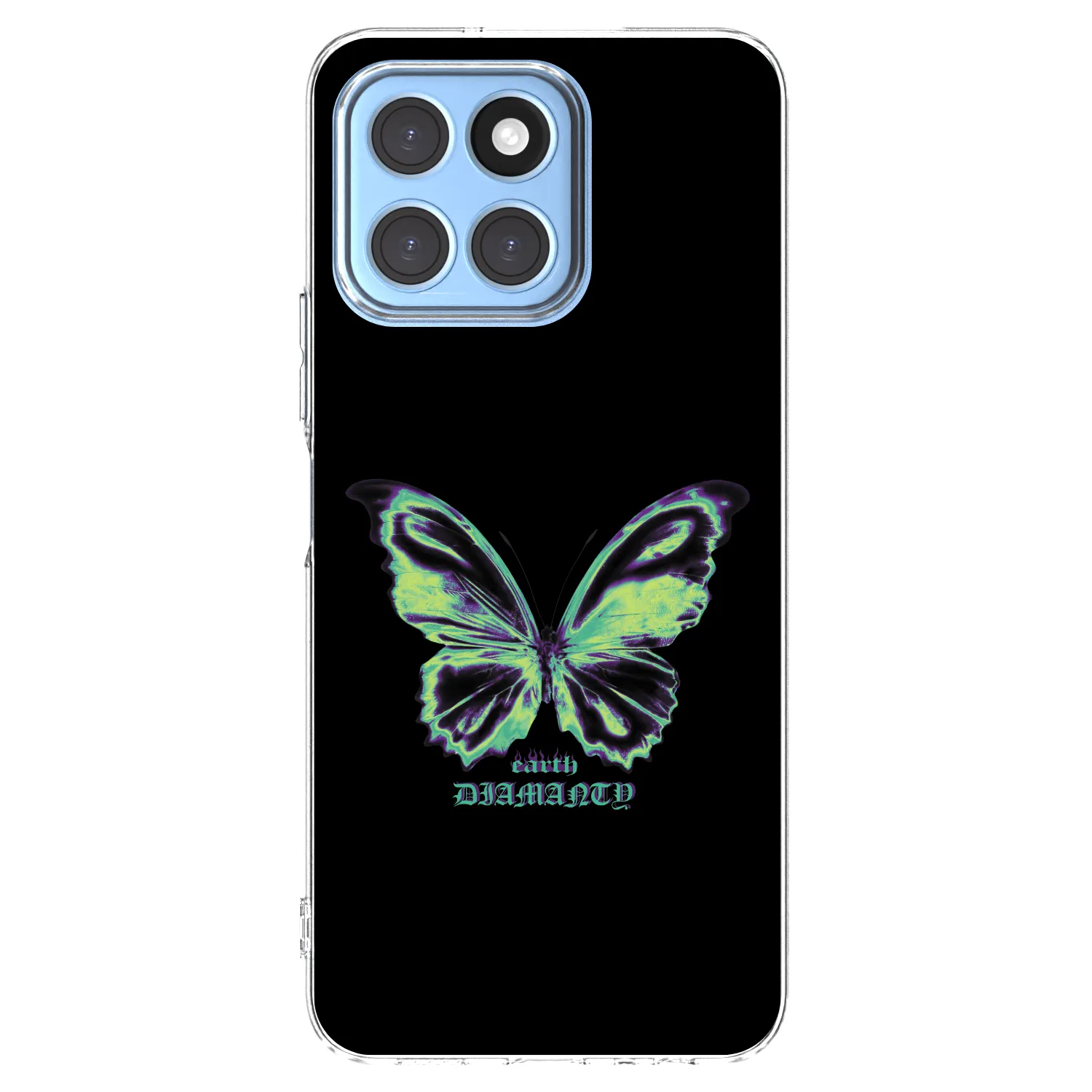 Picasee διαφανής θήκη σιλικόνης Honor X8 5G - Diamanty Blue