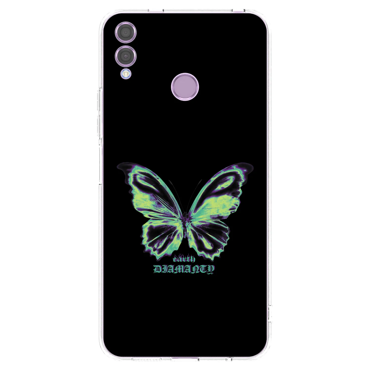 Picasee διαφανής θήκη σιλικόνης Honor 8X - Diamanty Blue