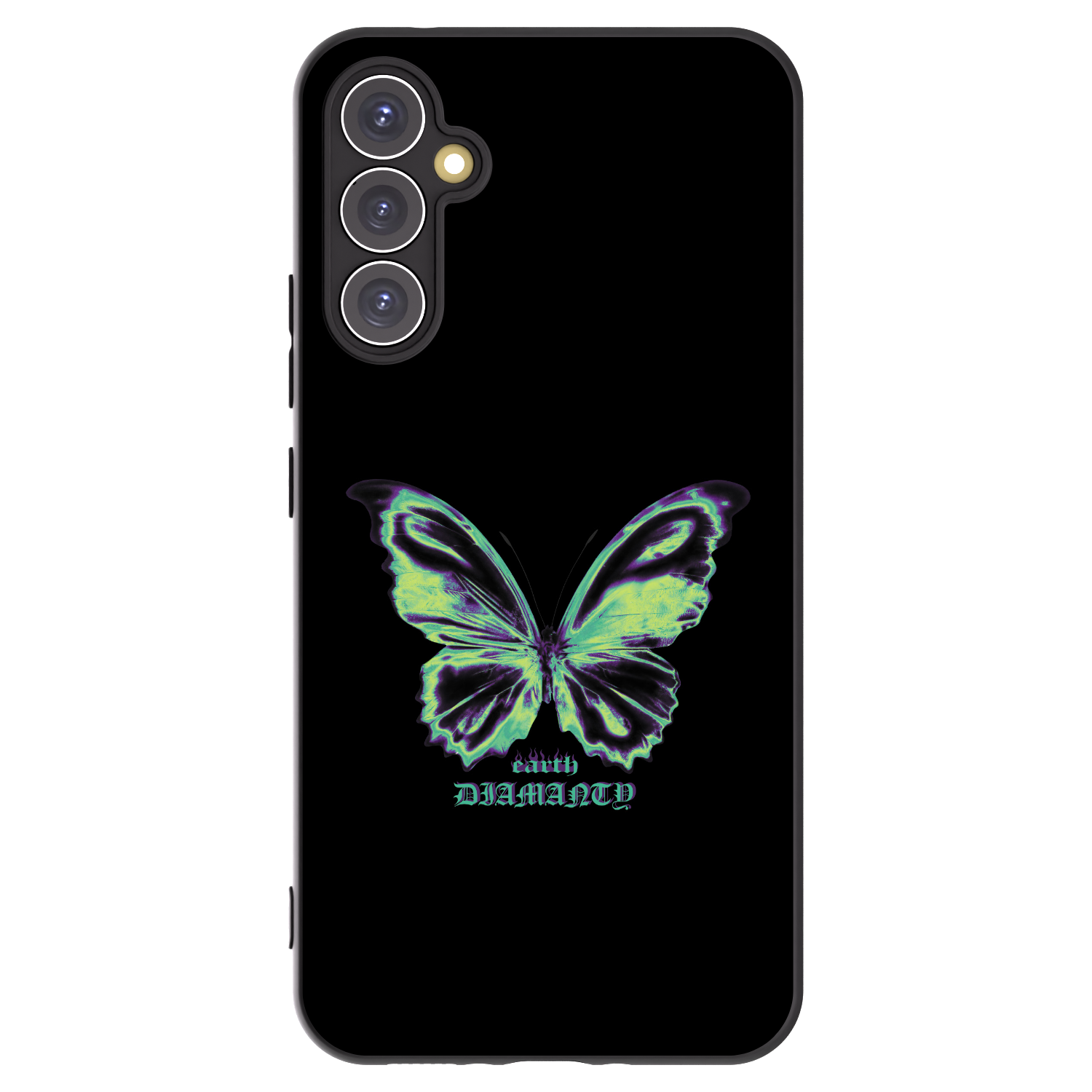 Picasee Μαύρη θήκη σιλικόνης για Samsung Galaxy A34 5G A346B - Diamanty Blue