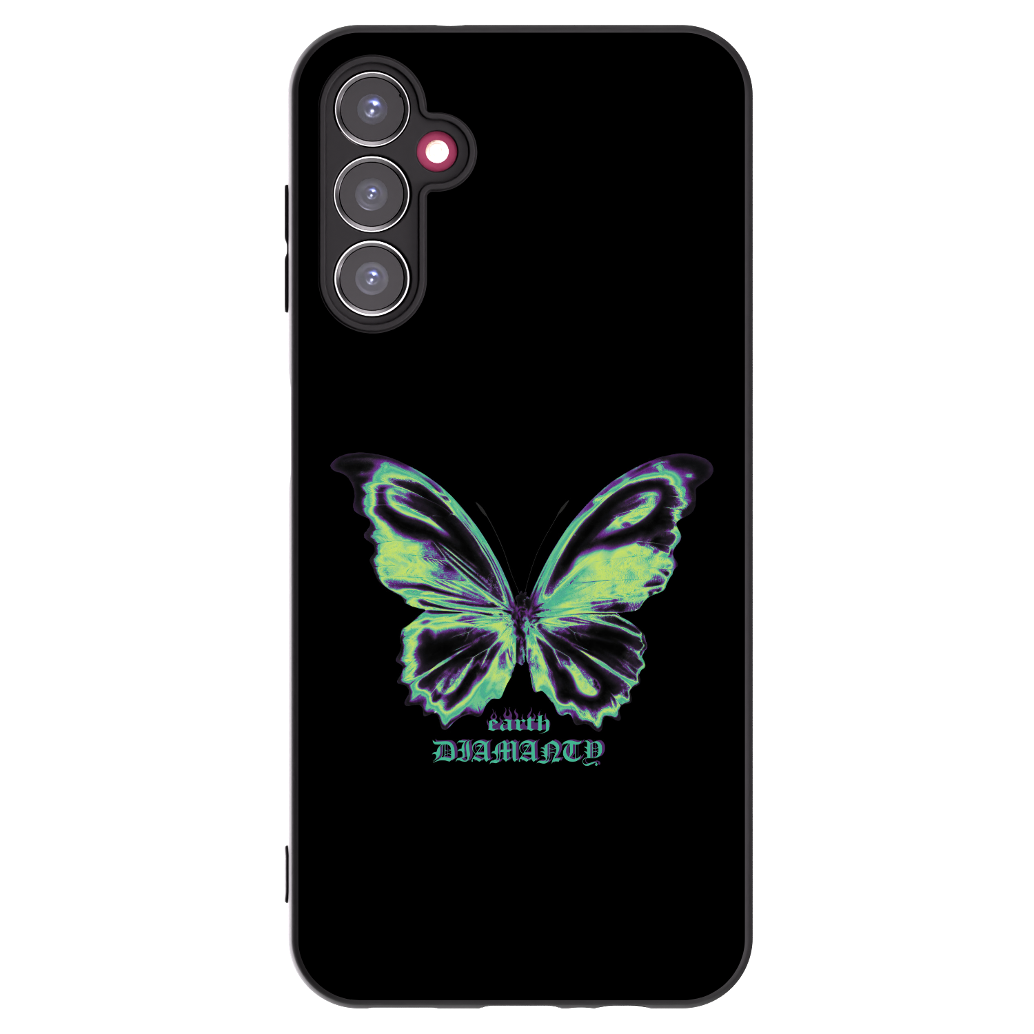 Picasee Μαύρη θήκη σιλικόνης για Samsung Galaxy A14 5G A146P - Diamanty Blue