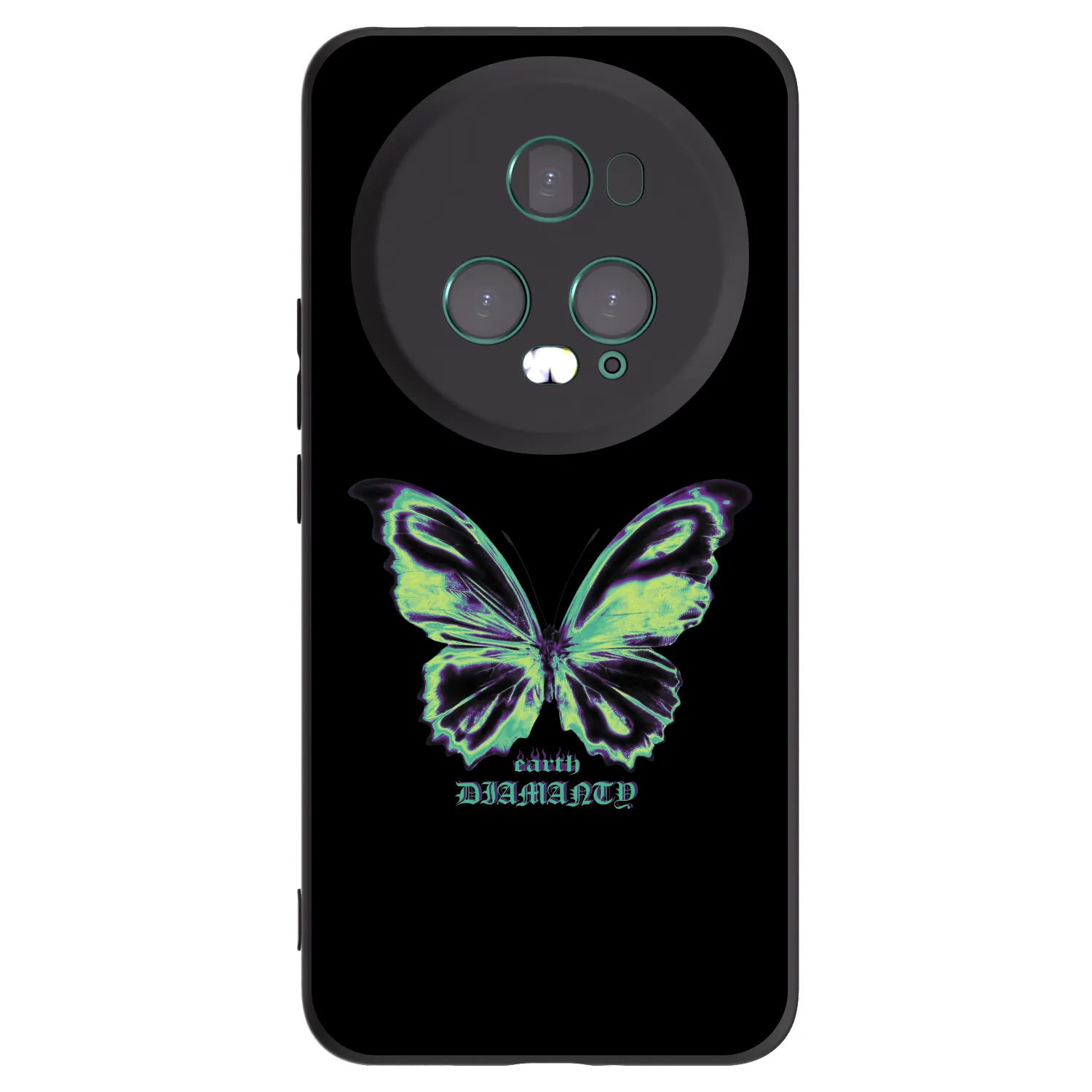 Picasee Μαύρη θήκη σιλικόνης για Honor Magic5 Pro - Diamanty Blue