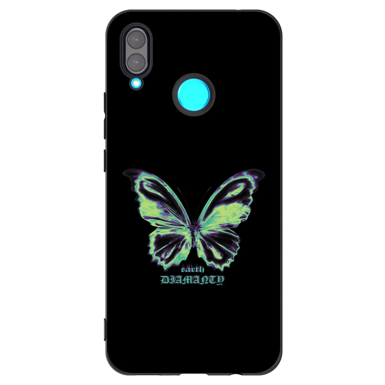 Picasee Μαύρη θήκη σιλικόνης για Huawei Nova 3i - Diamanty Blue