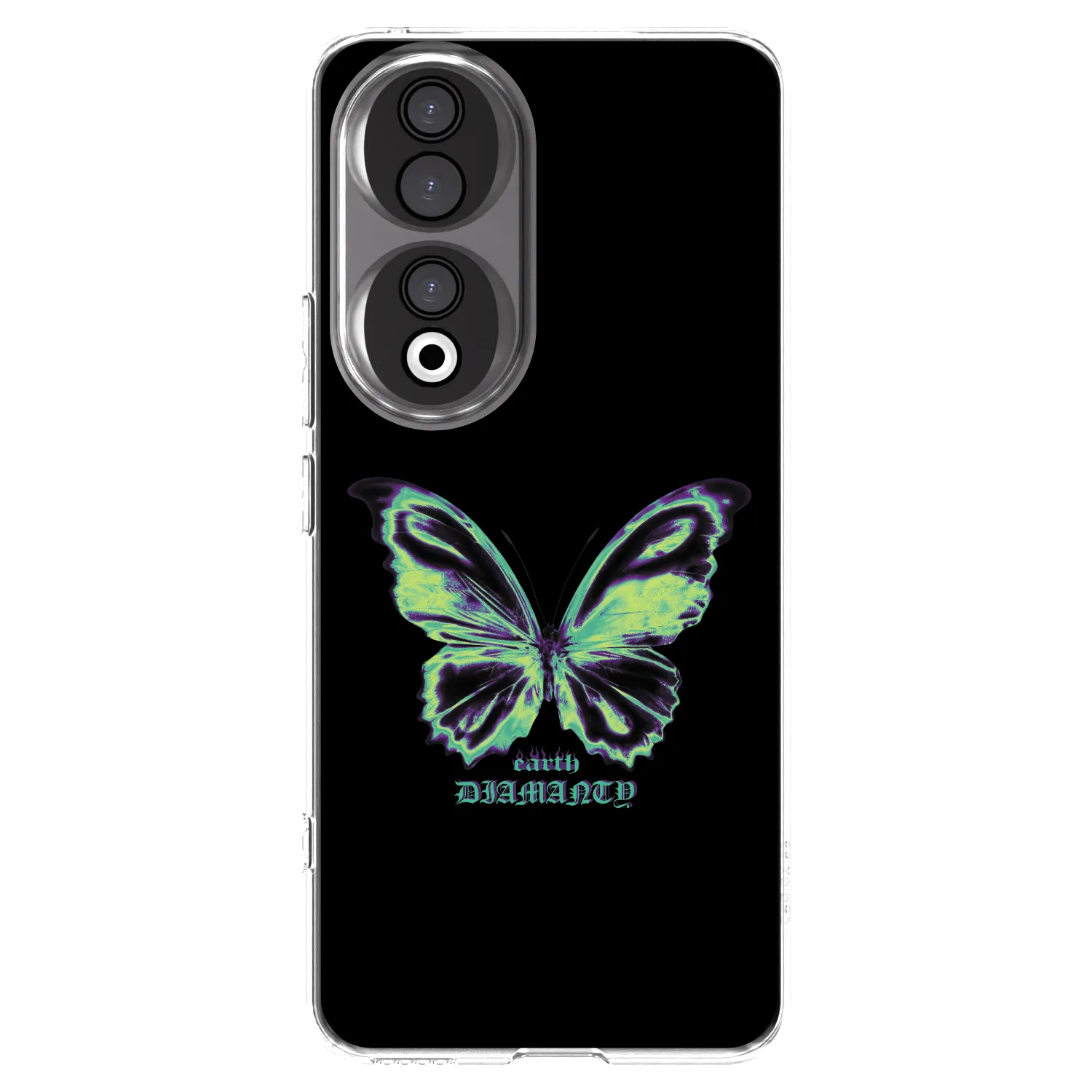 Picasee διαφανής θήκη σιλικόνης Honor 90 5G - Diamanty Blue