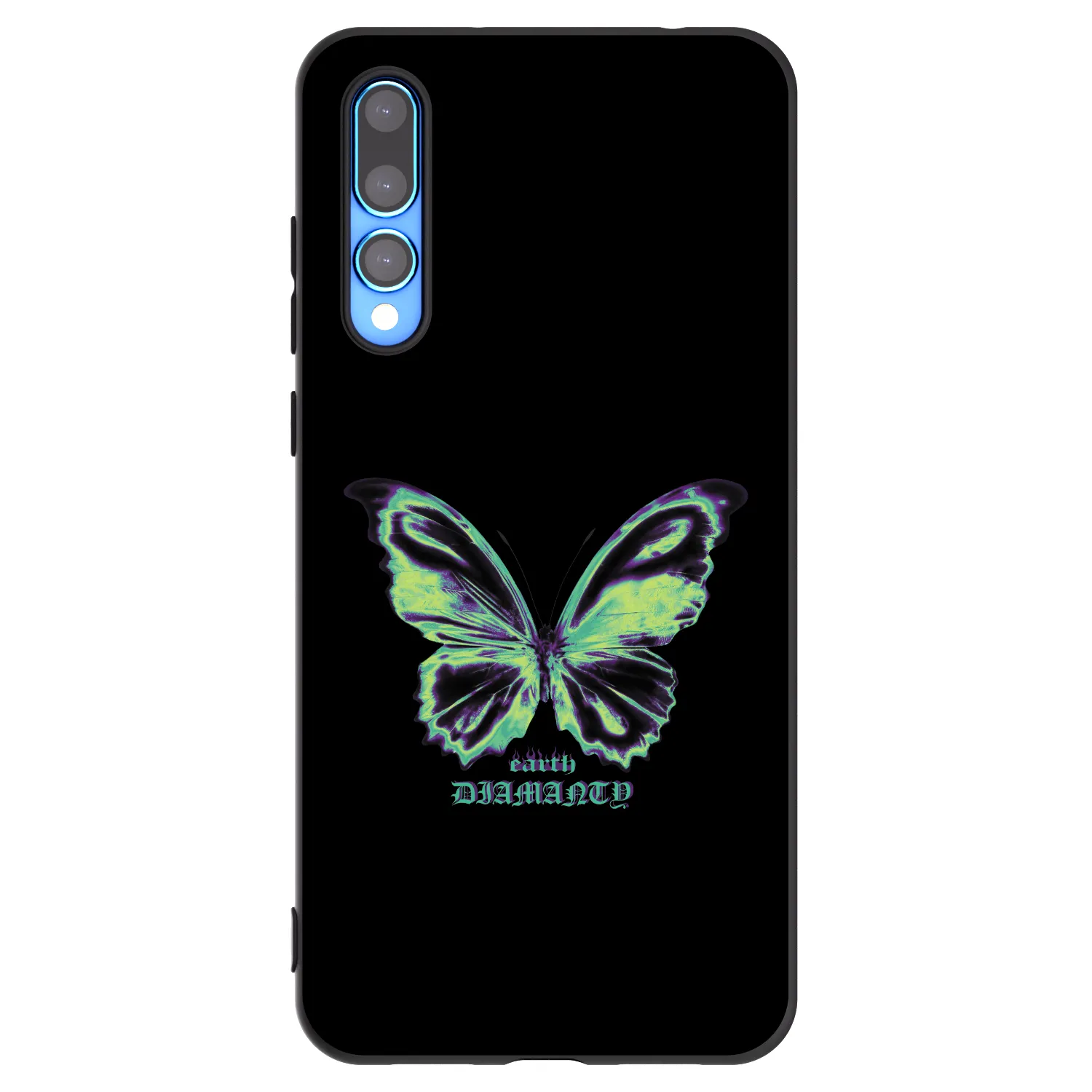 Picasee Μαύρη θήκη σιλικόνης για Huawei P20 Pro - Diamanty Blue