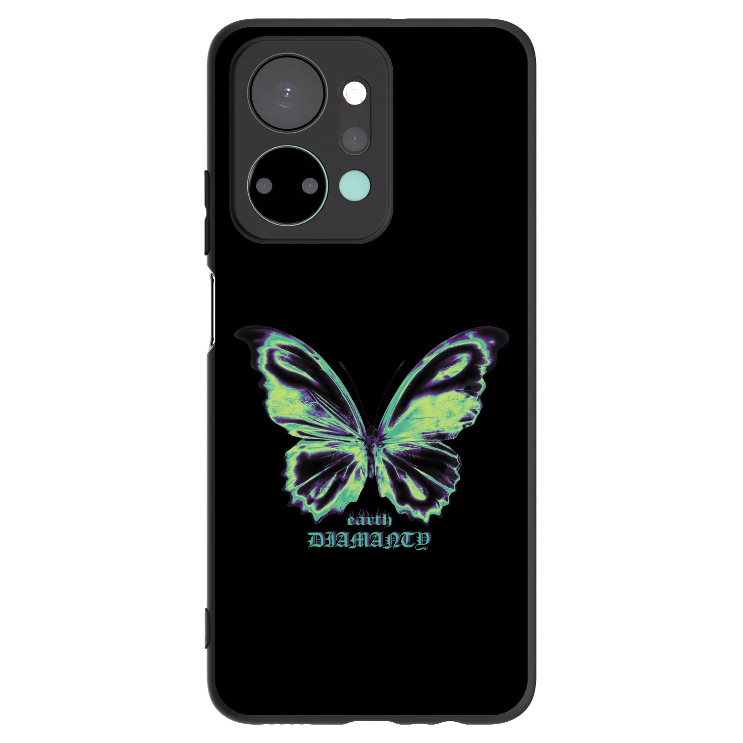 Picasee Μαύρη θήκη σιλικόνης για Honor X7a - Diamanty Blue