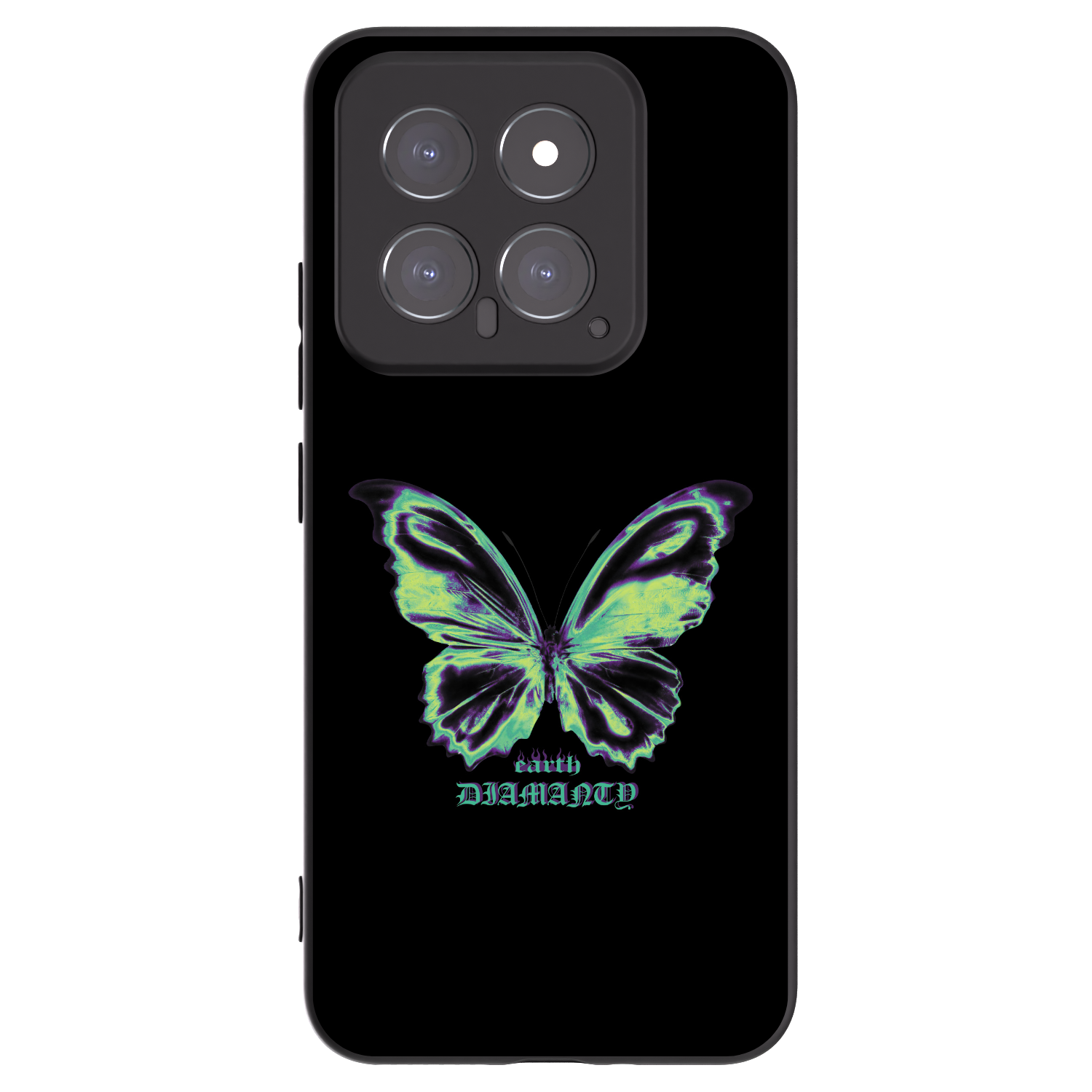 Picasee Μαύρη θήκη σιλικόνης για Xiaomi 14 - Diamanty Blue