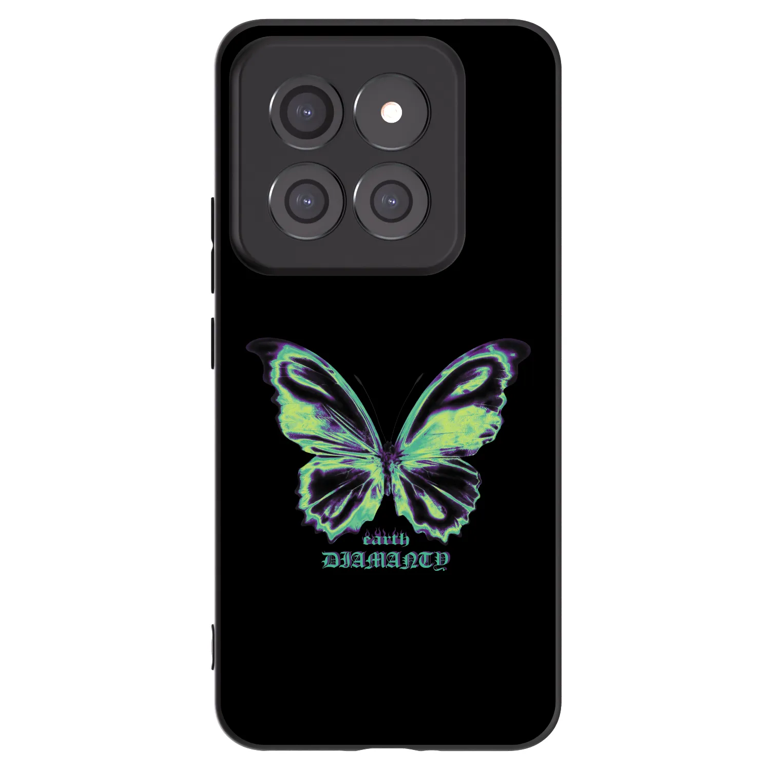 Picasee Μαύρη θήκη σιλικόνης για Xiaomi 14 Pro - Diamanty Blue