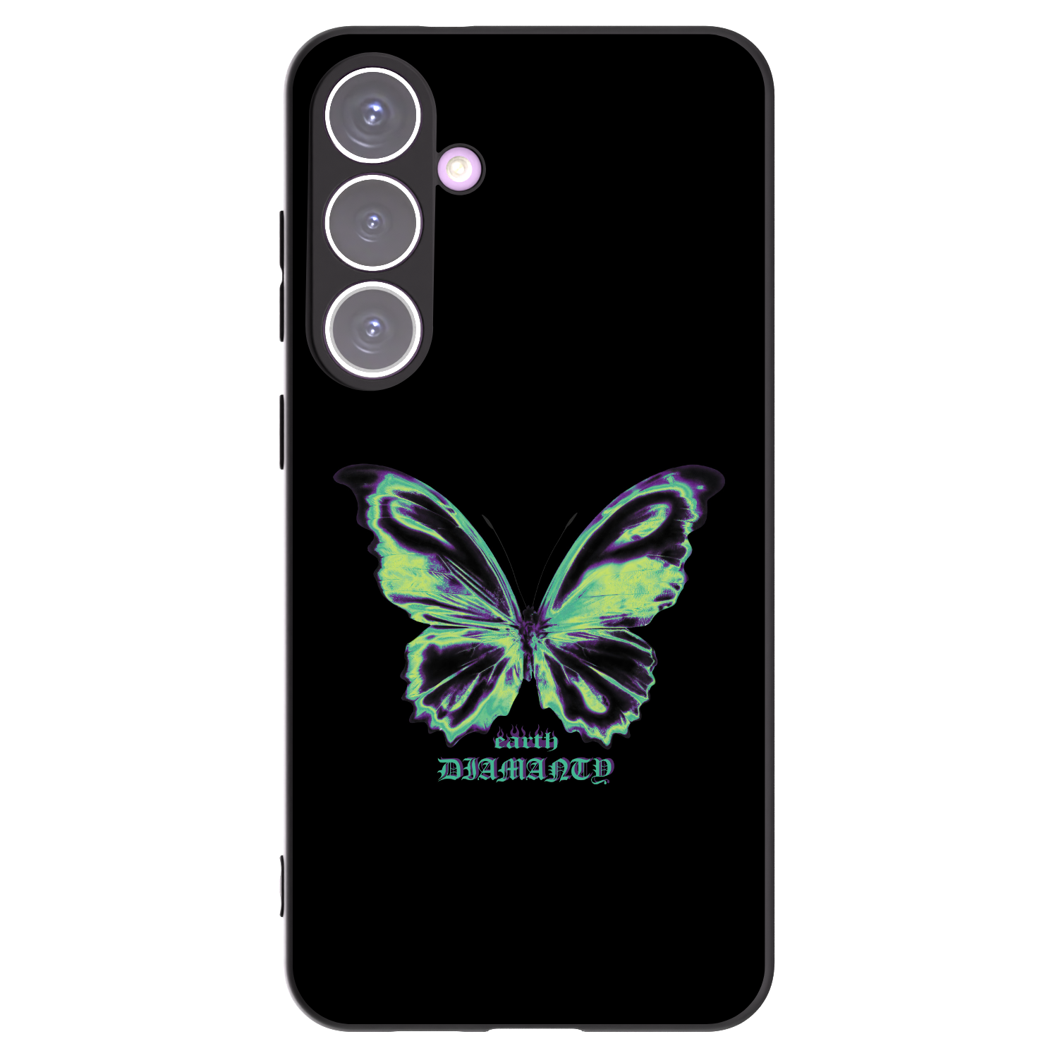 Picasee Μαύρη θήκη σιλικόνης για Samsung Galaxy S24+ S926B 5G - Diamanty Blue
