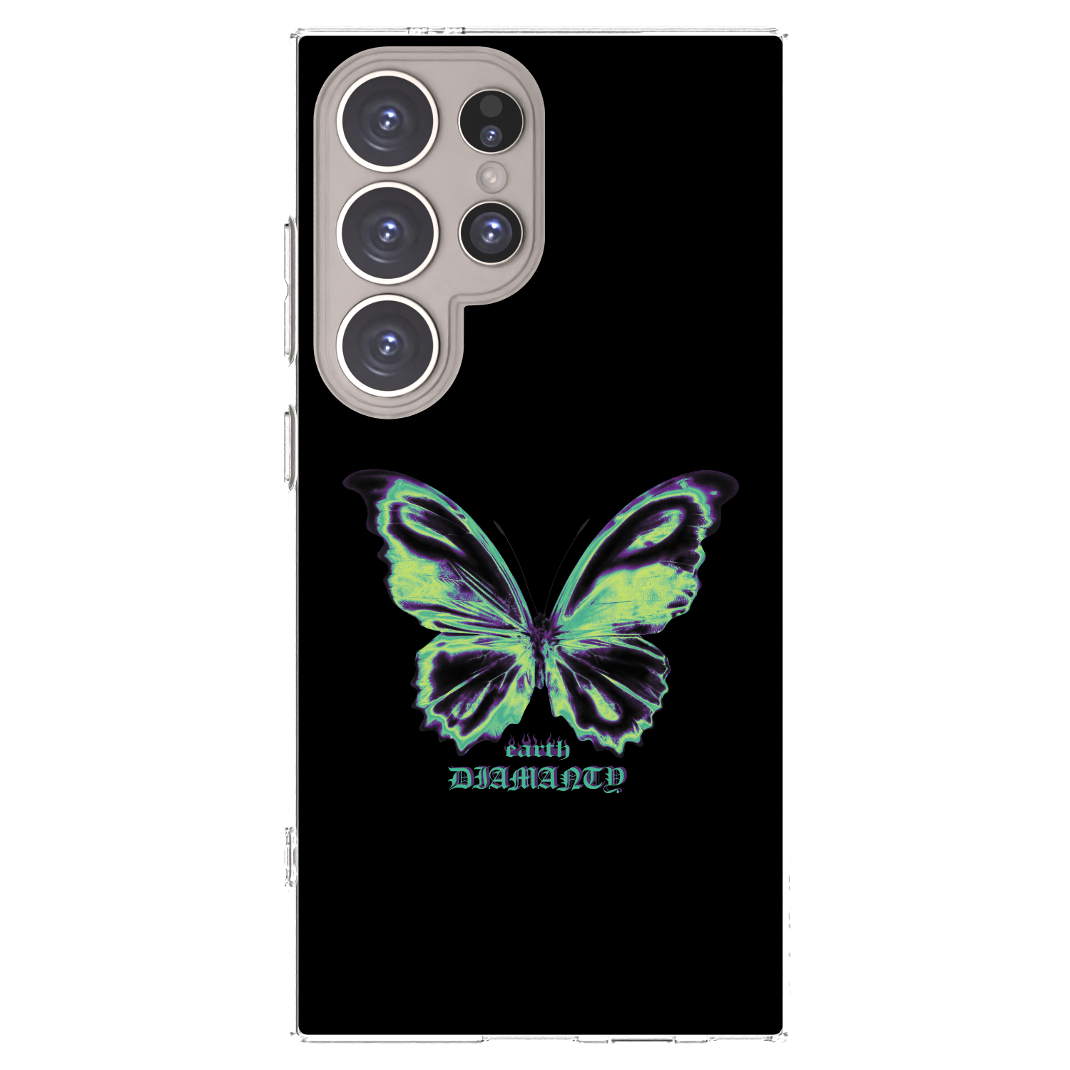 Picasee διαφανής θήκη σιλικόνης Samsung Galaxy S24 Ultra S928B 5G - Diamanty Blue