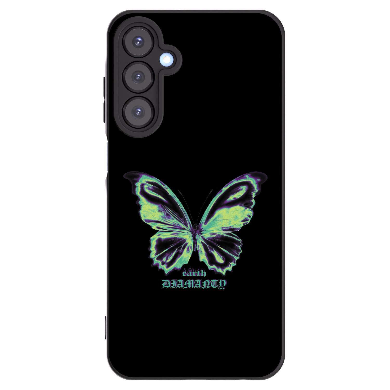 Picasee Μαύρη θήκη σιλικόνης για Samsung Galaxy A25 A256B 5G - Diamanty Blue