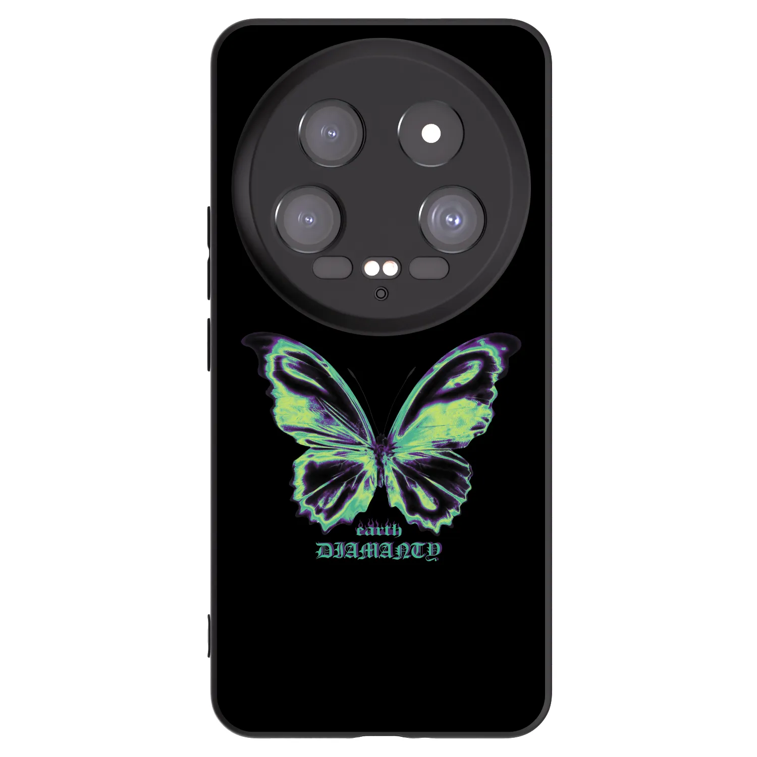 Picasee Μαύρη θήκη σιλικόνης για Xiaomi 14 Ultra - Diamanty Blue